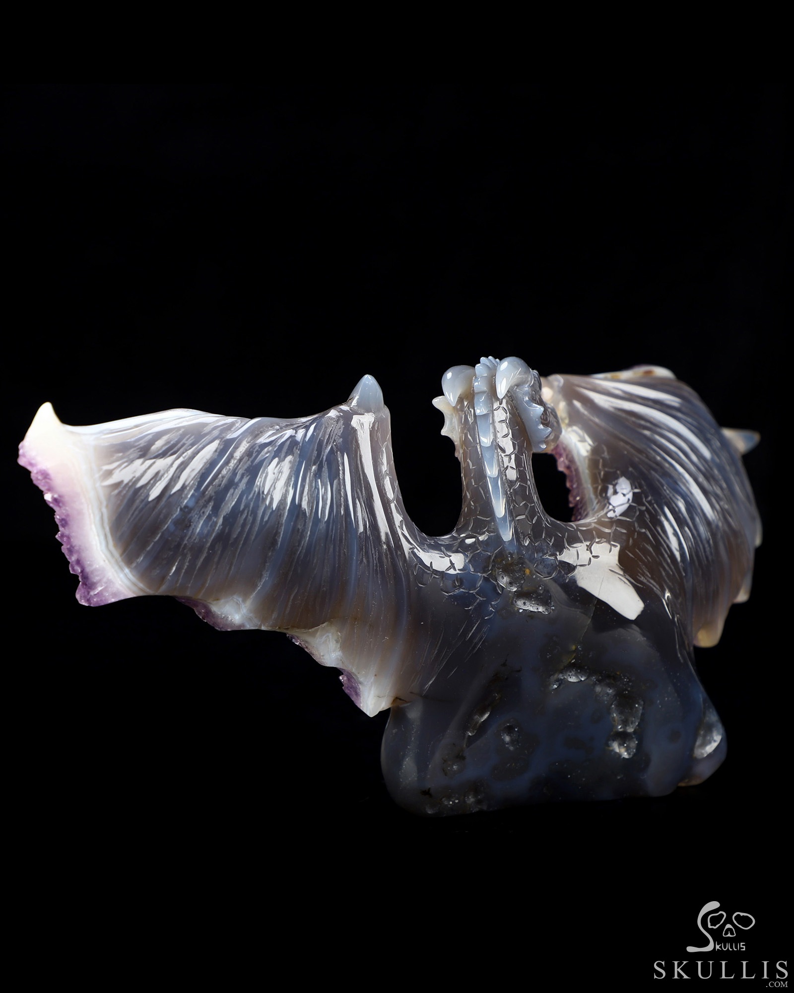 July 20, 2026 ACSAD (A Crystal Skull a Day) - Shadow & Starlight - 9.2" Carved Agate Amethyst Geode Dragon And Crystal Skull Fine Art Sculpture, Crystal Healing July 20, 2026 ACSAD (A Crystal Skull a Day) - Shadow & Starlight - 9.2" Carved Agate Amethyst Geode Dragon And Crystal Skull Fine Art Sculpture, Crystal Healing