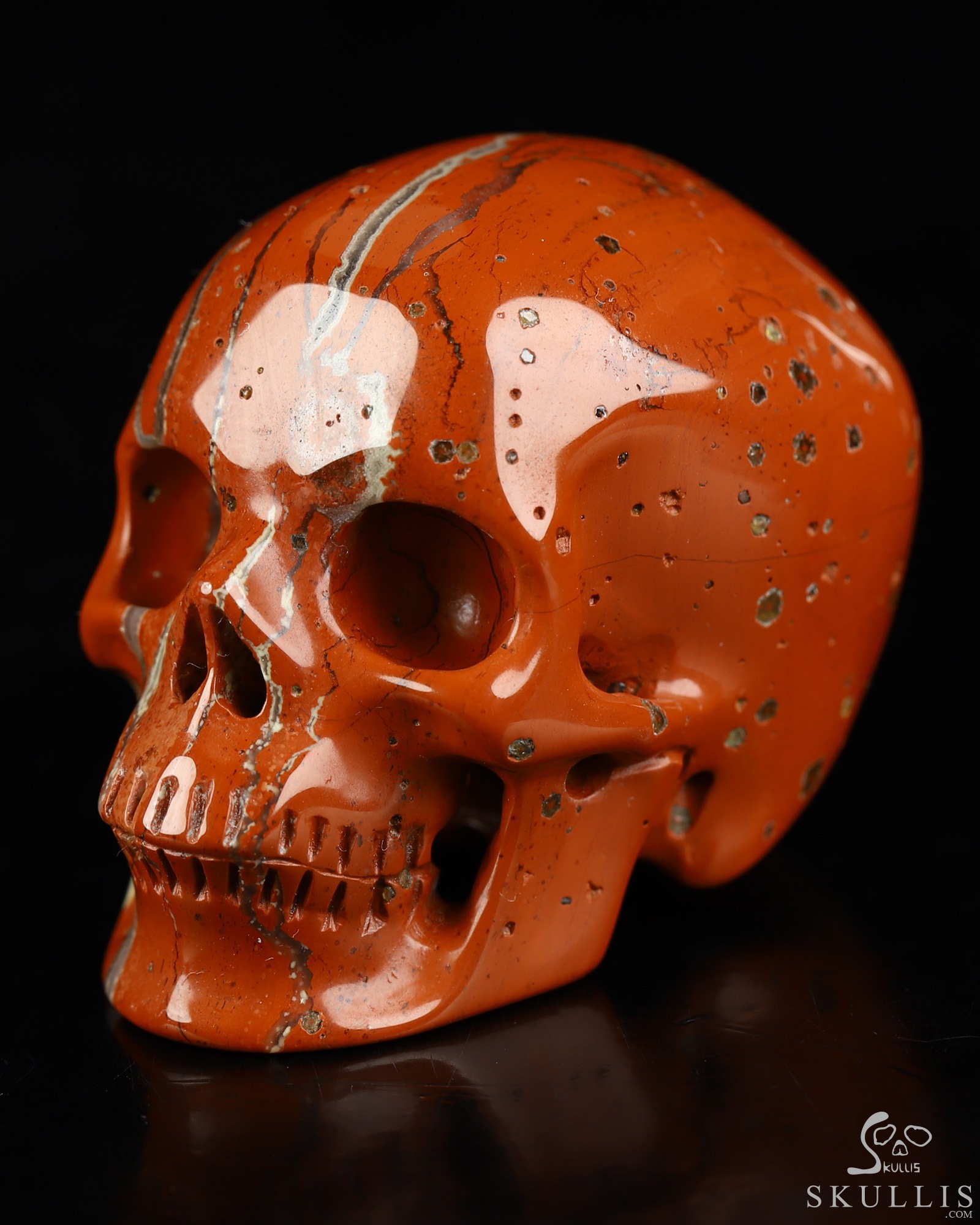 2.0" Red Jasper Hand Carved Crystal Skull, Super Realistic, Crystal Healing 2.0" Red Jasper Hand Carved Crystal Skull, Super Realistic, Crystal Healing