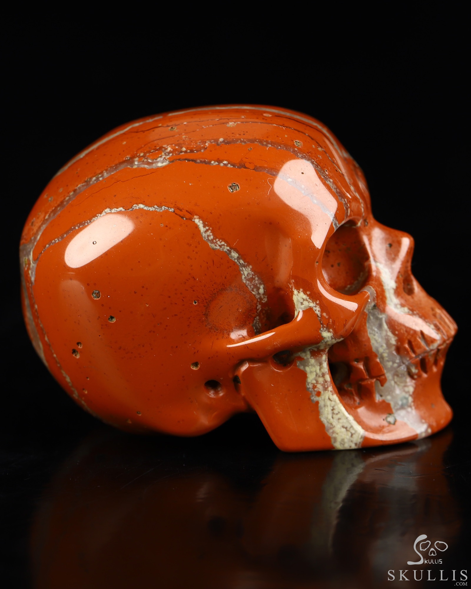 2.0" Red Jasper Hand Carved Crystal Skull, Super Realistic, Crystal Healing 2.0" Red Jasper Hand Carved Crystal Skull, Super Realistic, Crystal Healing