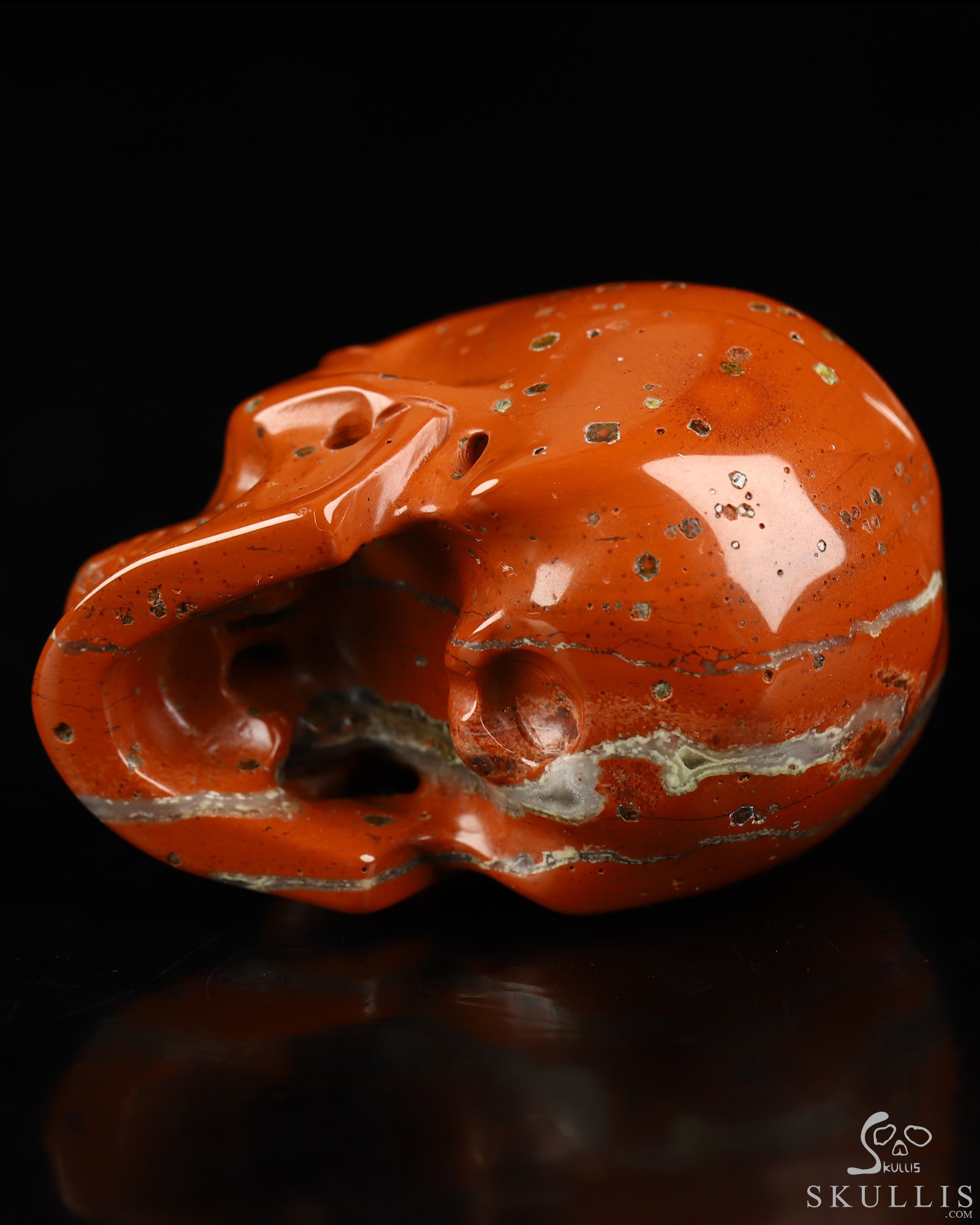 2.0" Red Jasper Hand Carved Crystal Skull, Super Realistic, Crystal Healing 2.0" Red Jasper Hand Carved Crystal Skull, Super Realistic, Crystal Healing