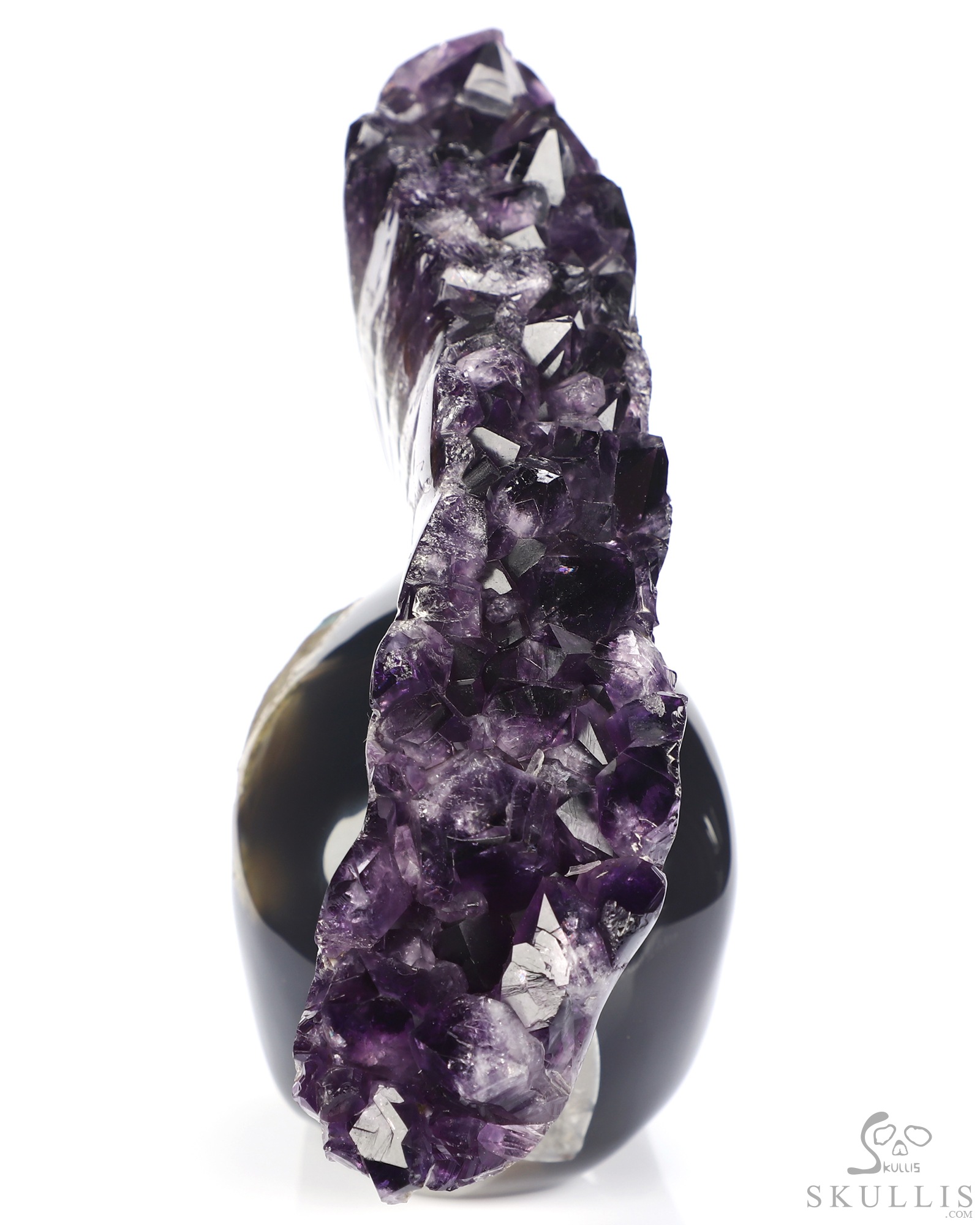 Aug 7, 2026 ACSAD (A Crystal Skull a Day) - Mohawk of the Void - 6.4" Agate Amethyst Druse Hand Carved Punk Crystal Skull Sculpture, Crystal Healing Aug 7, 2026 ACSAD (A Crystal Skull a Day) - Mohawk of the Void - 6.4" Agate Amethyst Druse Hand Carved Punk Crystal Skull Sculpture, Crystal Healing