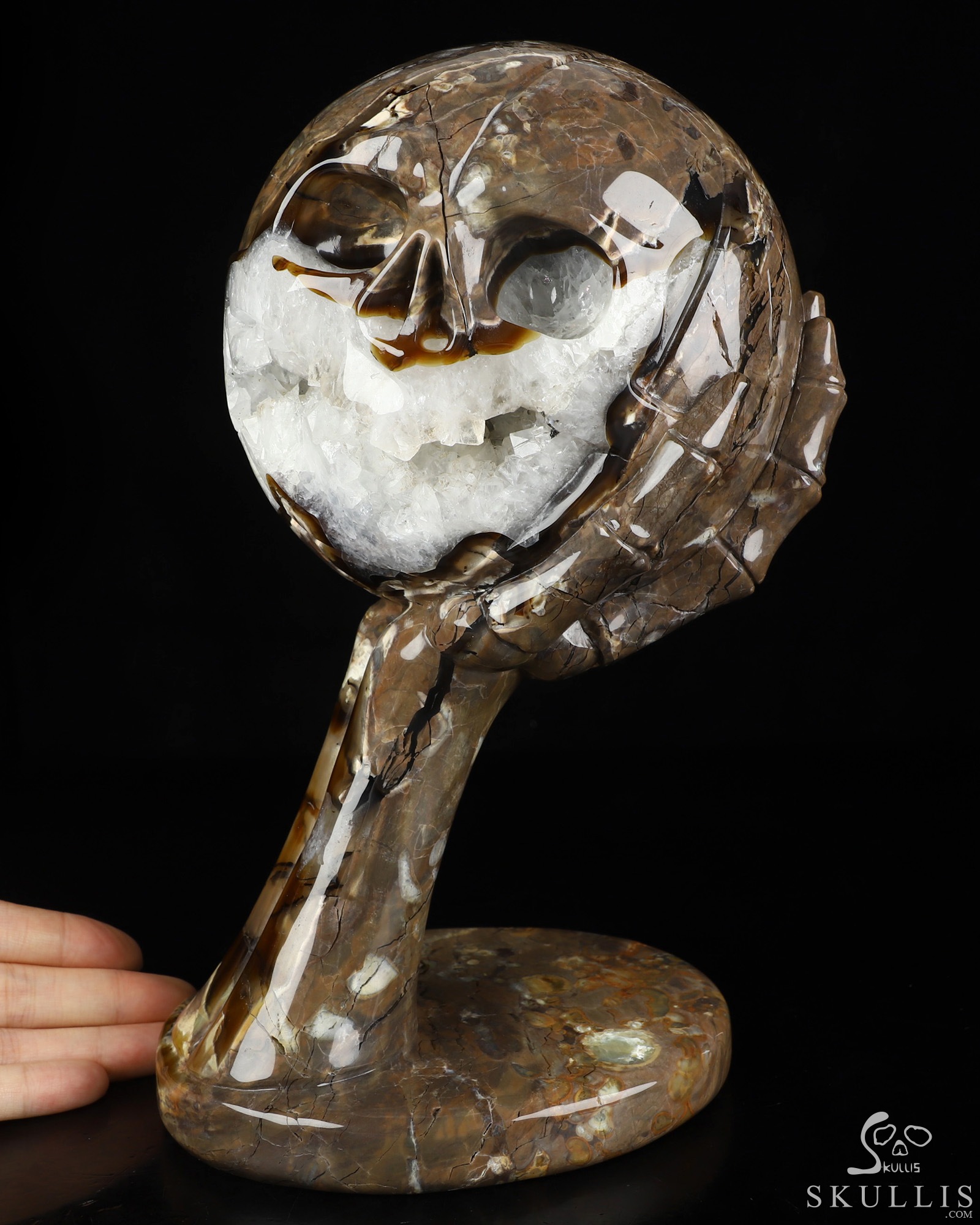 July 28, 2026 ACSAD (A Crystal Skull a Day) - JJJ – Jordan, James, Jabbar - 9.6" Carved Dinosaur Egg Agate Ball And Crystal Skull Fine Art Sculpture, Crystal Healing July 28, 2026 ACSAD (A Crystal Skull a Day) - JJJ – Jordan, James, Jabbar - 9.6" Carved Dinosaur Egg Agate Ball And Crystal Skull Fine Art Sculpture, Crystal Healing