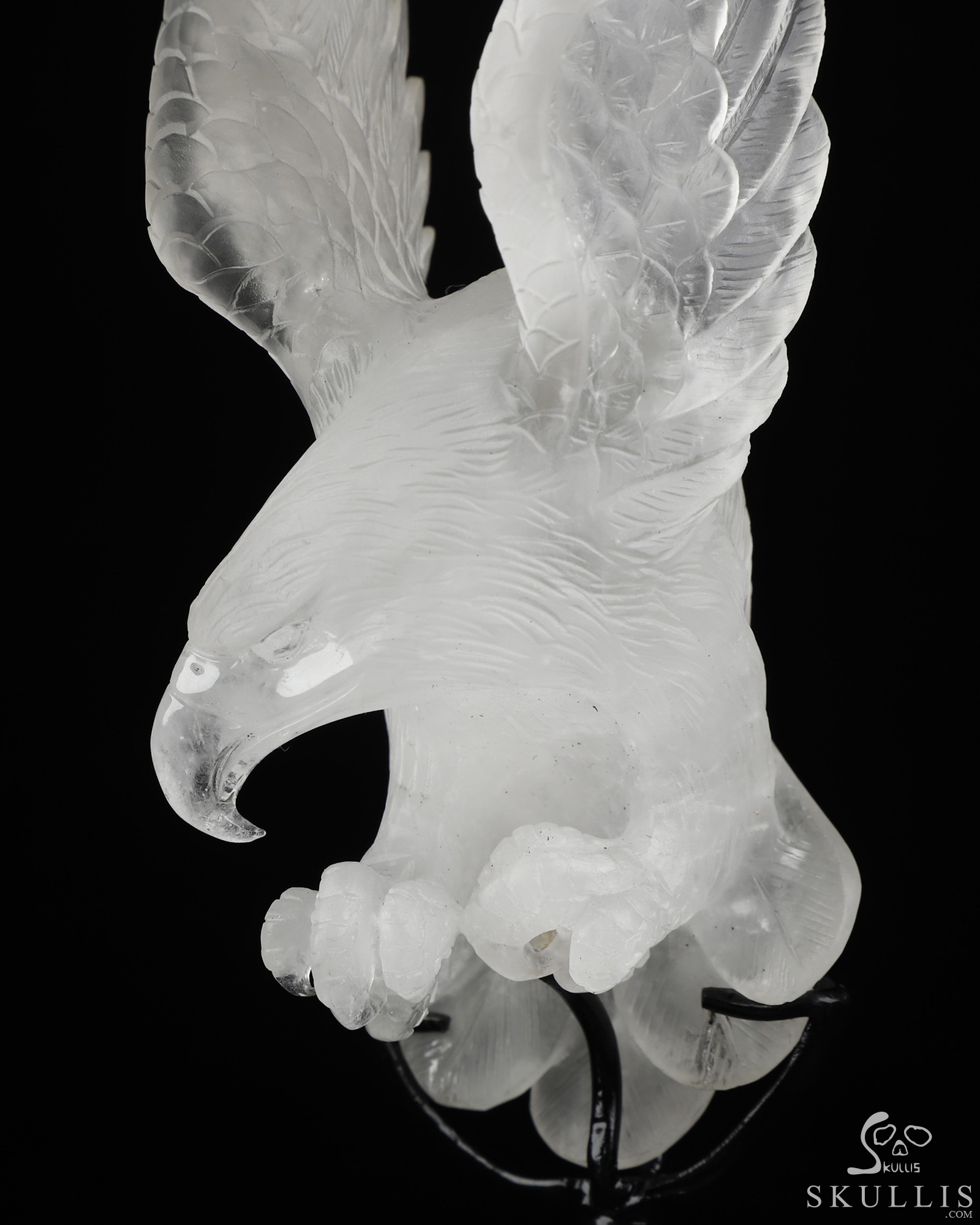Aug 14, 2026 ACSAD (A Crystal Skull a Day) - Freedom Beyond Flesh - 6.7" Quartz Rock Crystal Hand Carved Crystal Skull & Eagle Fine Art Sculpture, Crystal Healing Aug 14, 2026 ACSAD (A Crystal Skull a Day) - Freedom Beyond Flesh - 6.7" Quartz Rock Crystal Hand Carved Crystal Skull & Eagle Fine Art Sculpture, Crystal Healing