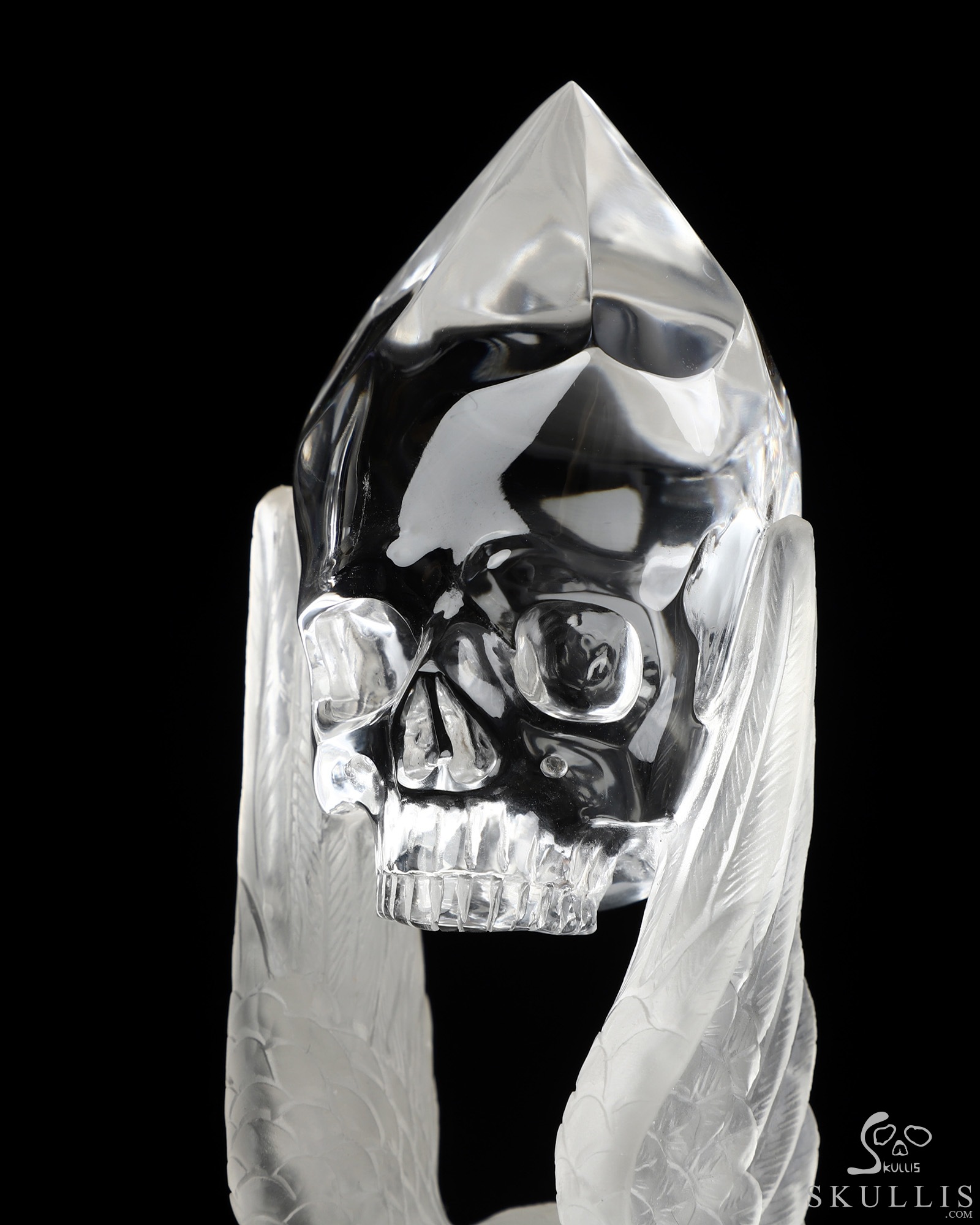 Aug 14, 2026 ACSAD (A Crystal Skull a Day) - Freedom Beyond Flesh - 6.7" Quartz Rock Crystal Hand Carved Crystal Skull & Eagle Fine Art Sculpture, Crystal Healing Aug 14, 2026 ACSAD (A Crystal Skull a Day) - Freedom Beyond Flesh - 6.7" Quartz Rock Crystal Hand Carved Crystal Skull & Eagle Fine Art Sculpture, Crystal Healing