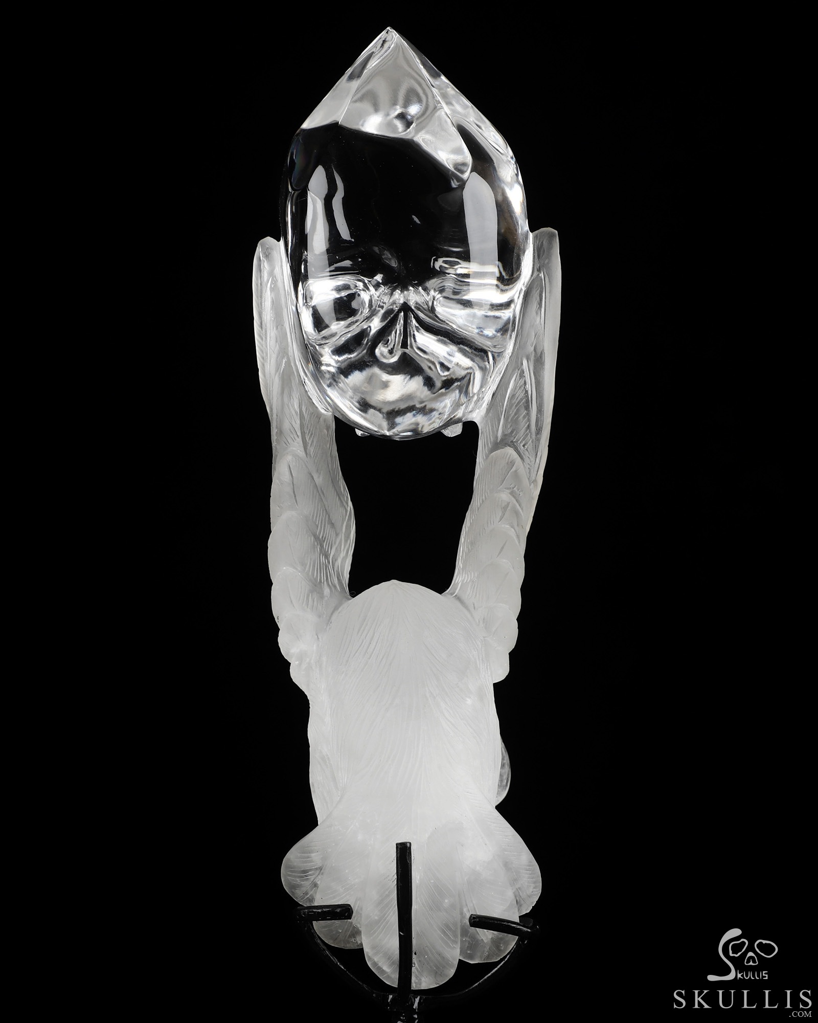 Aug 14, 2026 ACSAD (A Crystal Skull a Day) - Freedom Beyond Flesh - 6.7" Quartz Rock Crystal Hand Carved Crystal Skull & Eagle Fine Art Sculpture, Crystal Healing Aug 14, 2026 ACSAD (A Crystal Skull a Day) - Freedom Beyond Flesh - 6.7" Quartz Rock Crystal Hand Carved Crystal Skull & Eagle Fine Art Sculpture, Crystal Healing