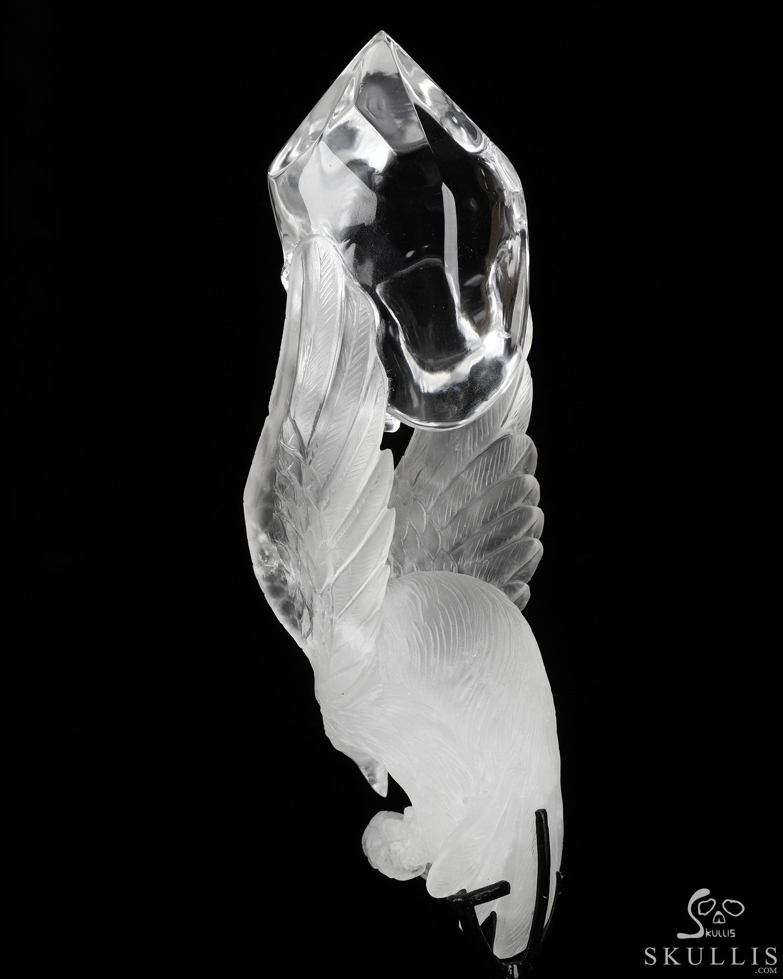 Aug 14, 2026 ACSAD (A Crystal Skull a Day) - Freedom Beyond Flesh - 6.7" Quartz Rock Crystal Hand Carved Crystal Skull & Eagle Fine Art Sculpture, Crystal Healing Aug 14, 2026 ACSAD (A Crystal Skull a Day) - Freedom Beyond Flesh - 6.7" Quartz Rock Crystal Hand Carved Crystal Skull & Eagle Fine Art Sculpture, Crystal Healing