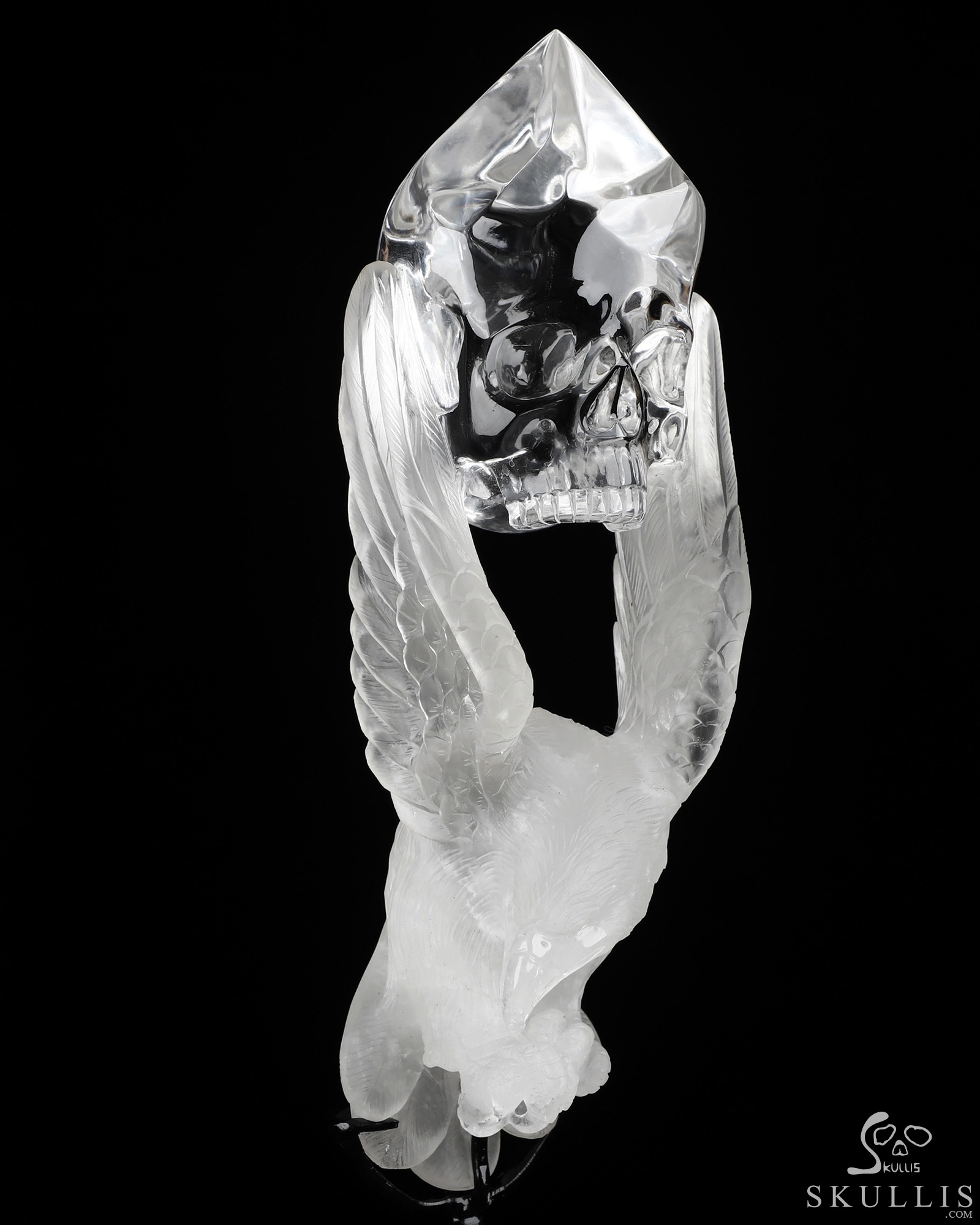 Aug 14, 2026 ACSAD (A Crystal Skull a Day) - Freedom Beyond Flesh - 6.7" Quartz Rock Crystal Hand Carved Crystal Skull & Eagle Fine Art Sculpture, Crystal Healing Aug 14, 2026 ACSAD (A Crystal Skull a Day) - Freedom Beyond Flesh - 6.7" Quartz Rock Crystal Hand Carved Crystal Skull & Eagle Fine Art Sculpture, Crystal Healing