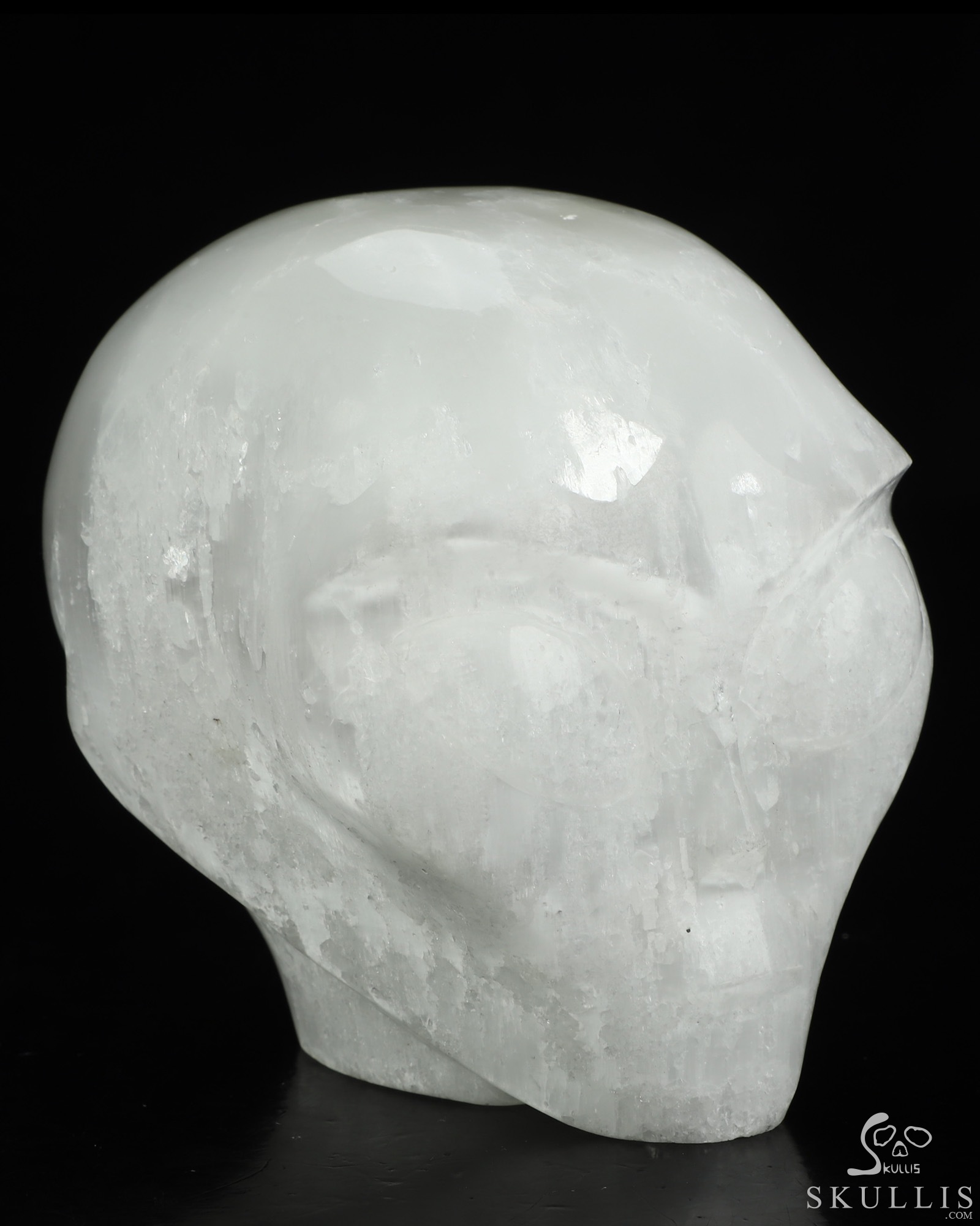 3.9" Selenite Star Being Female Alien Crystal Skull Companion, Hand Carved Gemstone Fine Art Sculpture, Reiki Healing Stone Statue 3.9" Selenite Star Being Female Alien Crystal Skull Companion, Hand Carved Gemstone Fine Art Sculpture, Reiki Healing Stone Statue