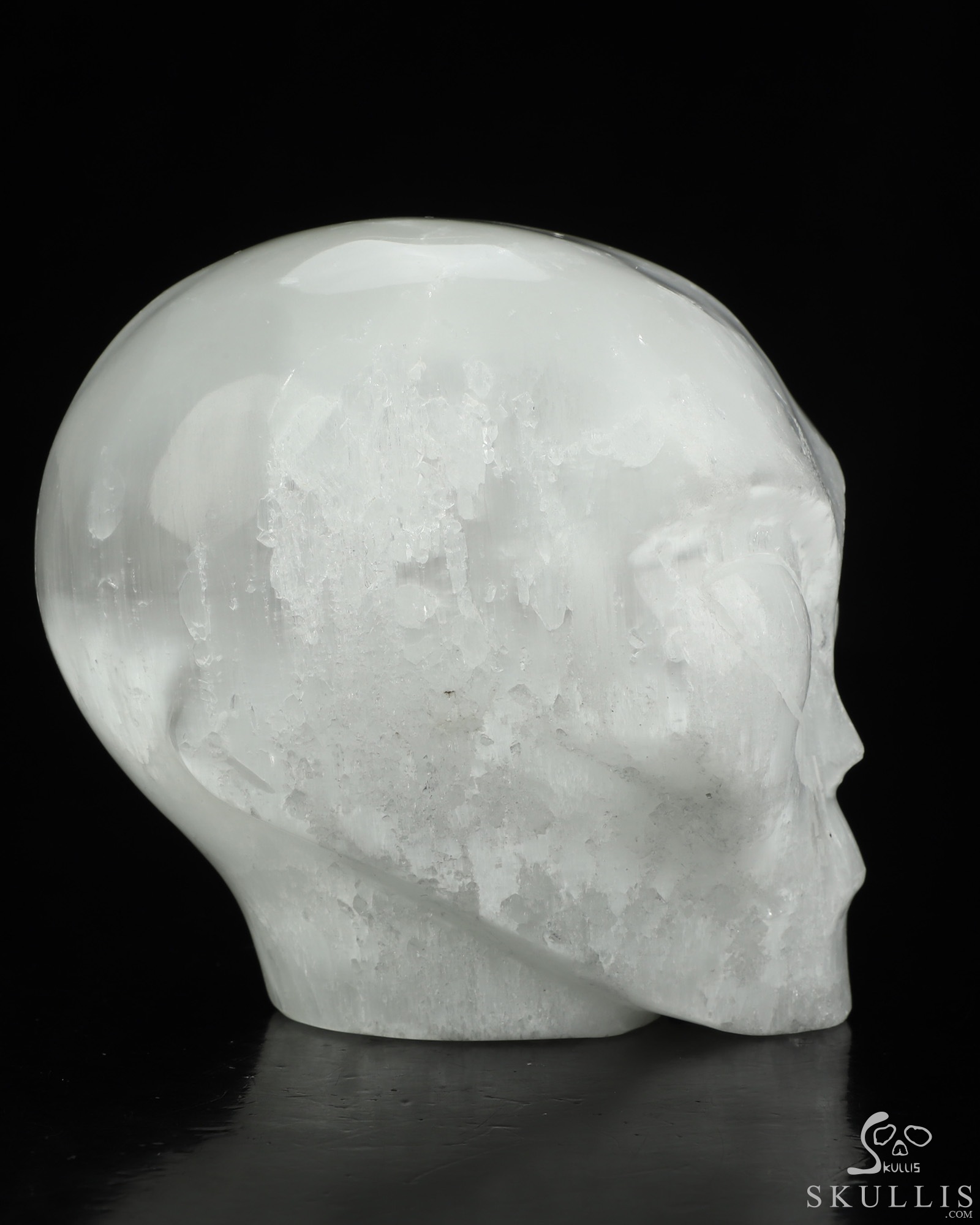 3.9" Selenite Star Being Female Alien Crystal Skull Companion, Hand Carved Gemstone Fine Art Sculpture, Reiki Healing Stone Statue 3.9" Selenite Star Being Female Alien Crystal Skull Companion, Hand Carved Gemstone Fine Art Sculpture, Reiki Healing Stone Statue