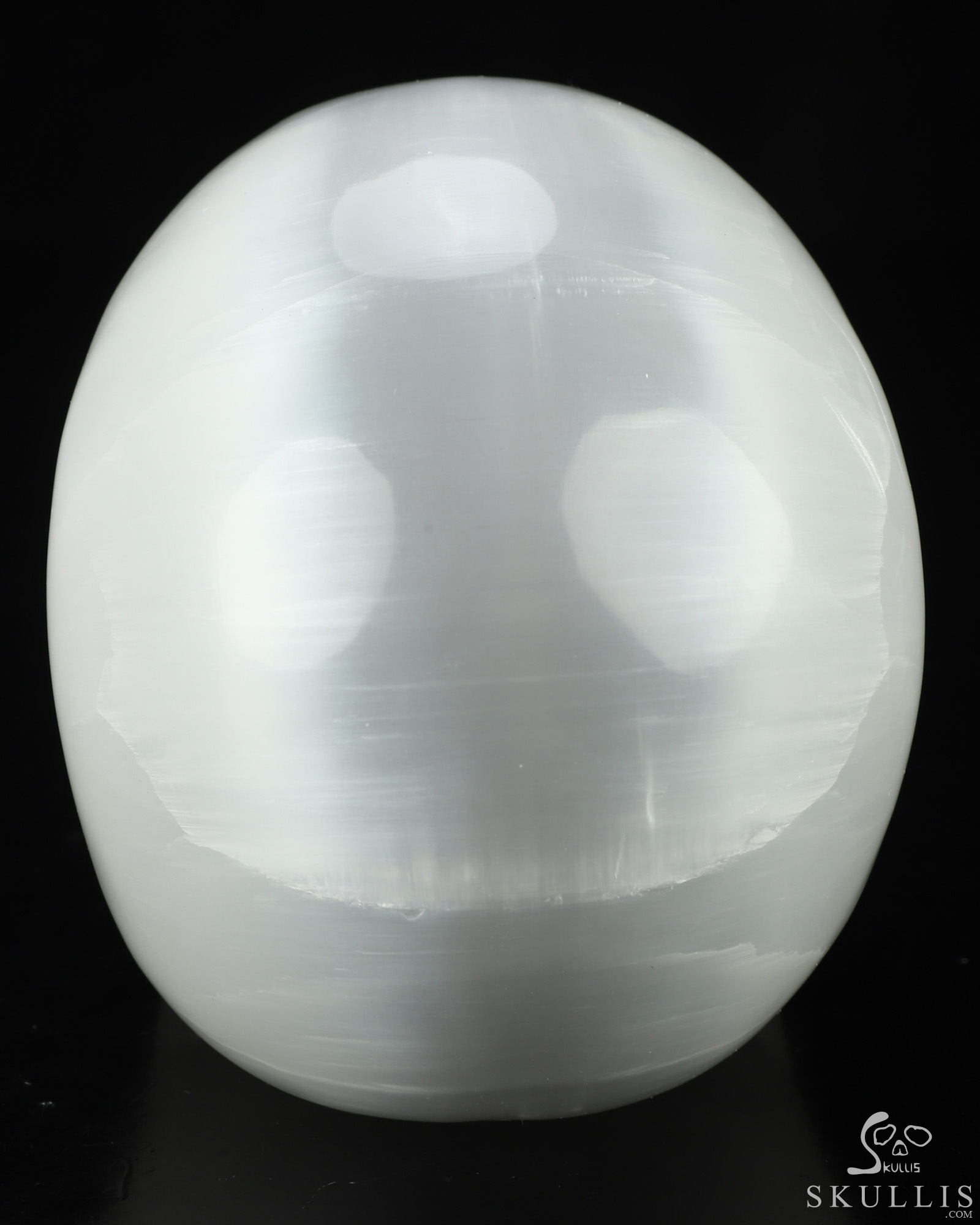 5.0" Selenite Hand Carved Crystal Skull, Realistic, Crystal Healing 5.0" Selenite Hand Carved Crystal Skull, Realistic, Crystal Healing