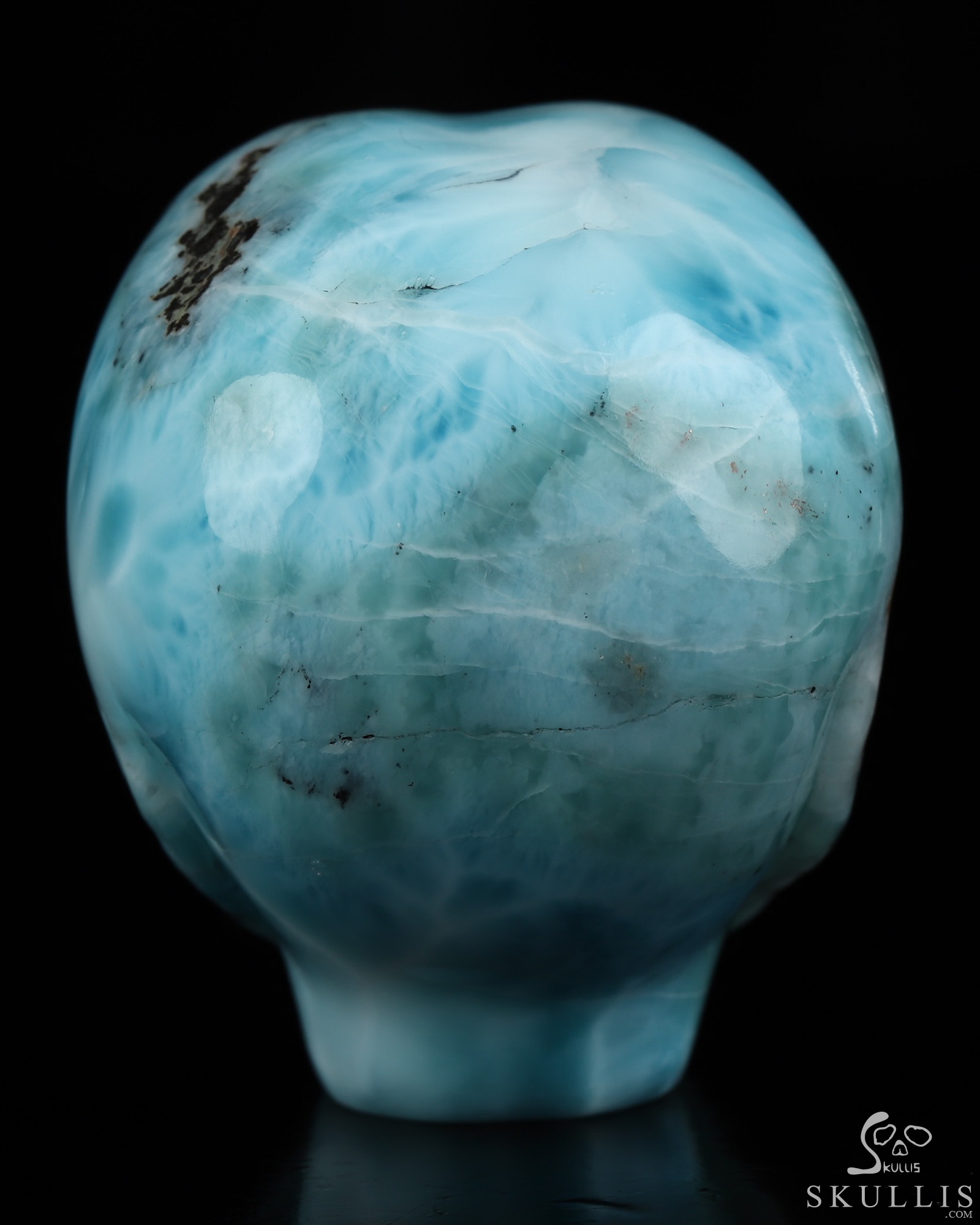 Gemstone 2.1" Larimar Star Being Female Alien Crystal Skull Companion, Hand Carved Gemstone Fine Art Sculpture, Reiki Healing Stone Statue Gemstone 2.1" Larimar Star Being Female Alien Crystal Skull Companion, Hand Carved Gemstone Fine Art Sculpture, Reiki Healing Stone Statue