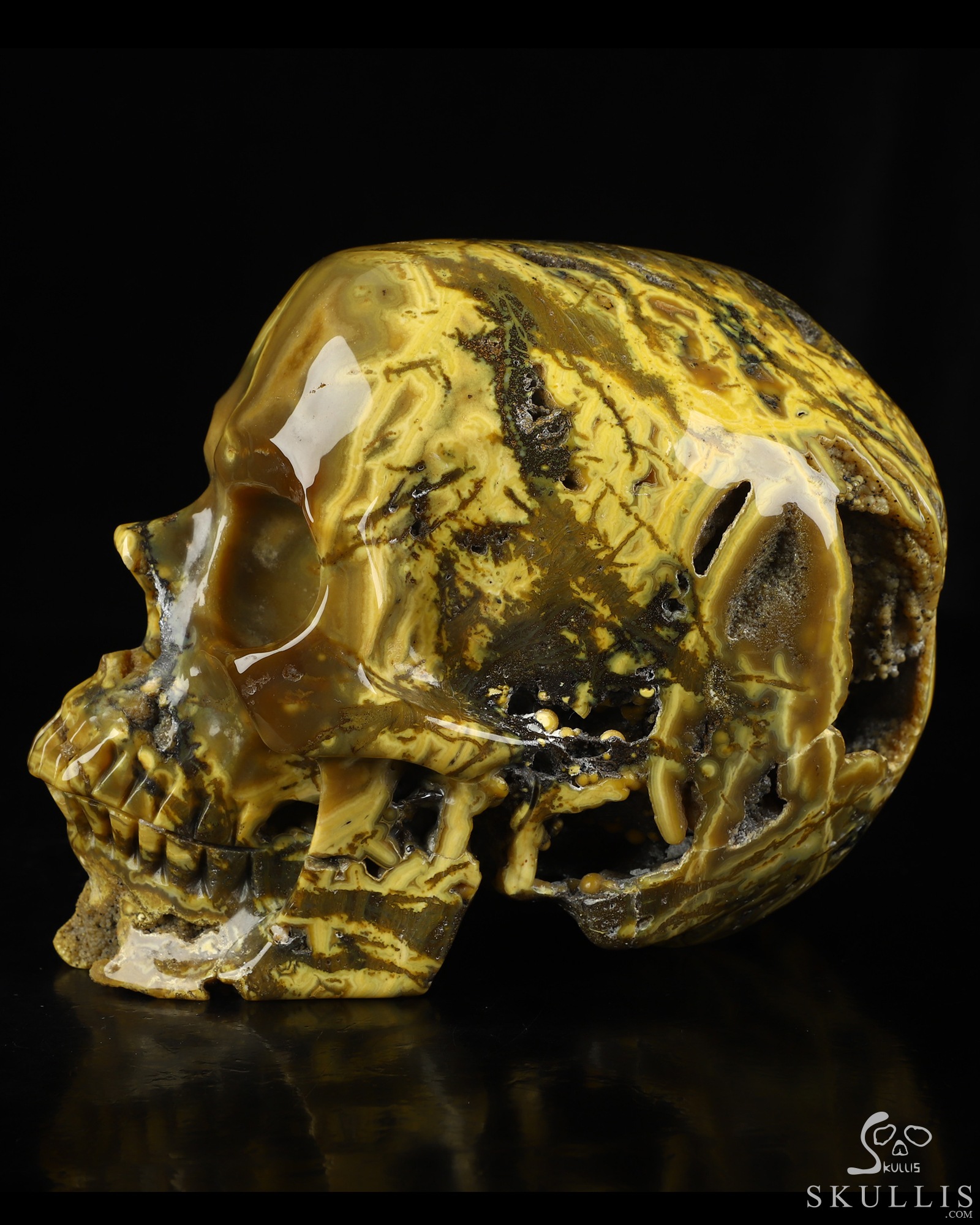 Lifesized 6.8" Agate Hand Carved Crystal Skull, Super Realistic, Crystal Healing Lifesized 6.8" Agate Hand Carved Crystal Skull, Super Realistic, Crystal Healing