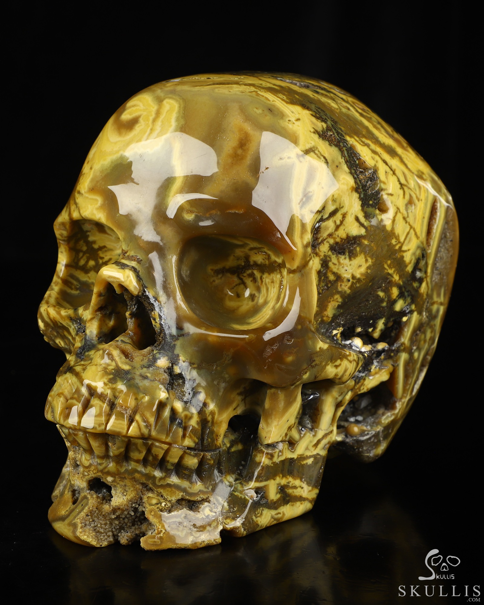 Lifesized 6.8" Agate Hand Carved Crystal Skull, Super Realistic, Crystal Healing Lifesized 6.8" Agate Hand Carved Crystal Skull, Super Realistic, Crystal Healing