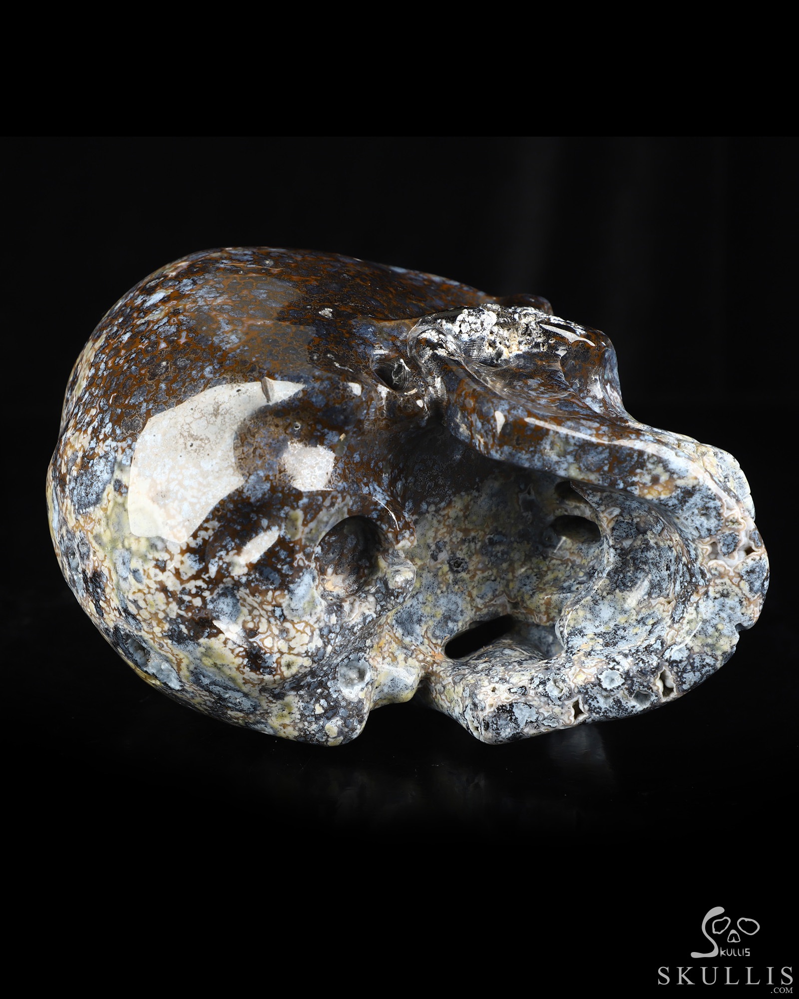 Sept 7, 2026 ACSAD (A Crystal Skull a Day) - Silent Current - Lifesized 6.8" Blue Ocean Agate Hand Carved Crystal Skull, Super Realistic, Crystal Healing Sept 7, 2026 ACSAD (A Crystal Skull a Day) - Silent Current - Lifesized 6.8" Blue Ocean Agate Hand Carved Crystal Skull, Super Realistic, Crystal Healing