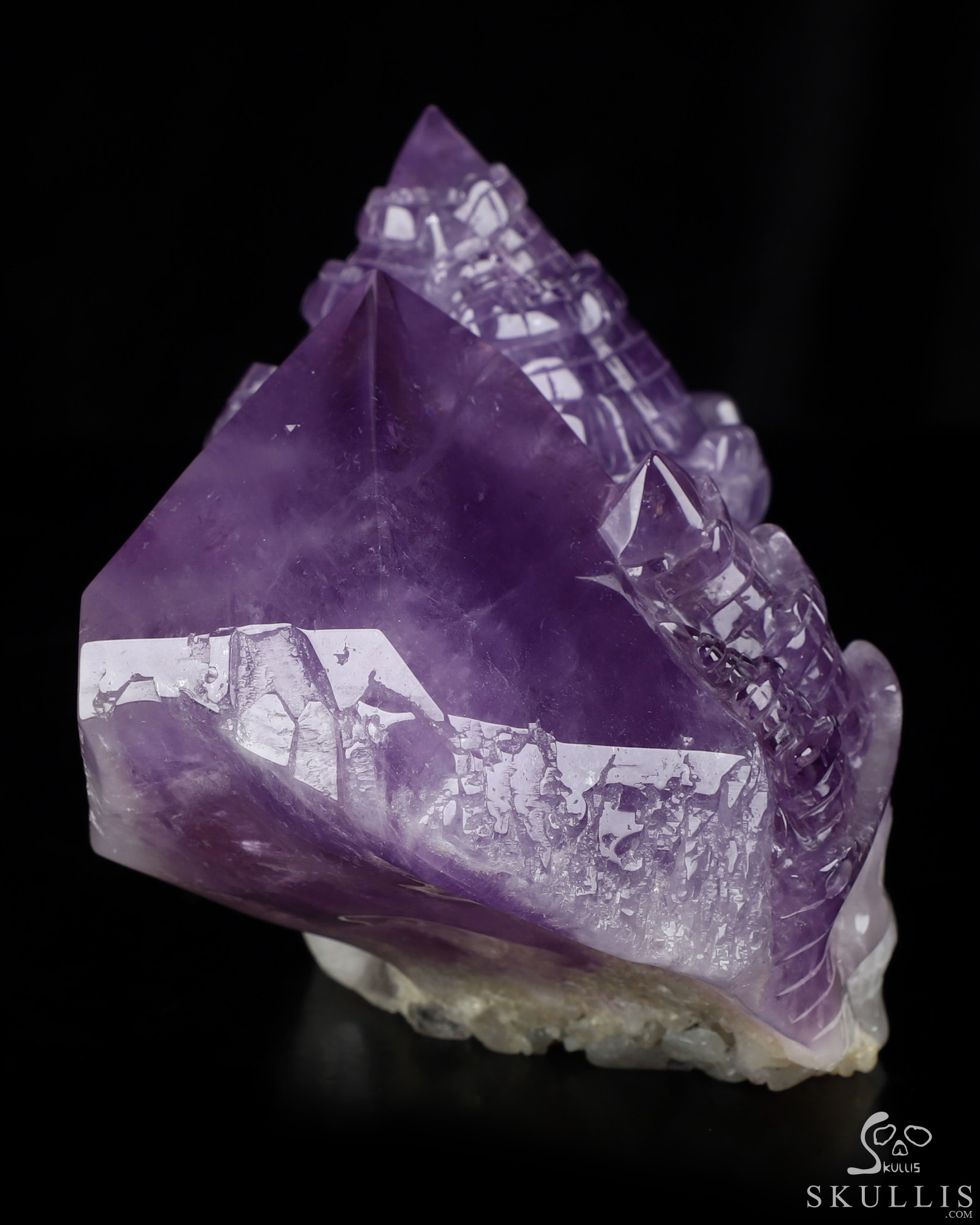 Aug 5, 2026 ACSAD (A Crystal Skull a Day) - The Twin Citadel - Gemstone 6.3" Amethyst Hand Carved Dual Crystal Skull Fine Art Sculpture, Crystal Healing Aug 5, 2026 ACSAD (A Crystal Skull a Day) - The Twin Citadel - Gemstone 6.3" Amethyst Hand Carved Dual Crystal Skull Fine Art Sculpture, Crystal Healing