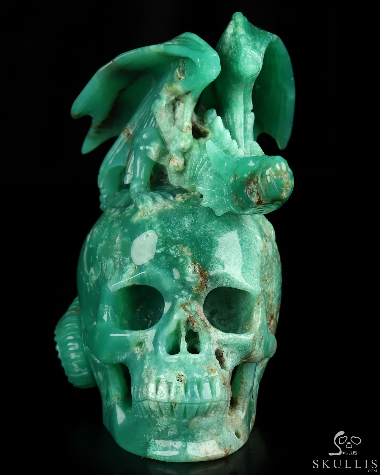July 19, 2026 ACSAD (A Crystal Skull a Day) - Guarding What Remains - 5.0" Chrysoprase Hand Carved Crystal Skull Fine Art Sculpture, Crystal Healing July 19, 2026 ACSAD (A Crystal Skull a Day) - Guarding What Remains - 5.0" Chrysoprase Hand Carved Crystal Skull Fine Art Sculpture, Crystal Healing