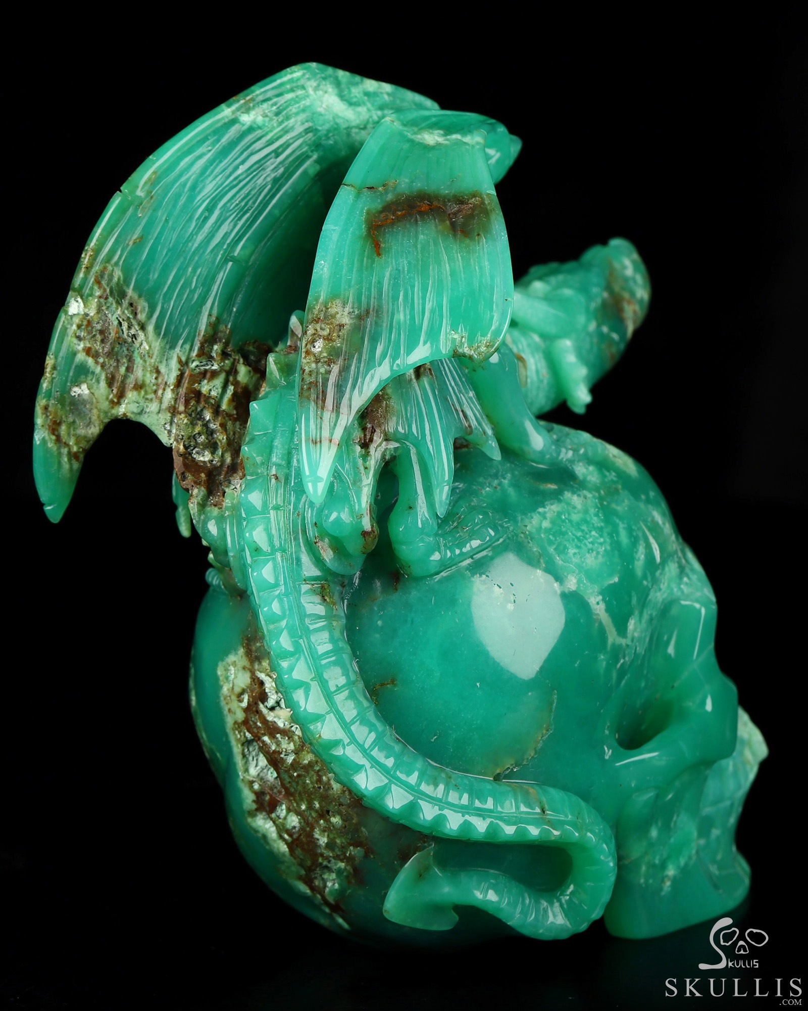 July 19, 2026 ACSAD (A Crystal Skull a Day) - Guarding What Remains - 5.0" Chrysoprase Hand Carved Crystal Skull Fine Art Sculpture, Crystal Healing July 19, 2026 ACSAD (A Crystal Skull a Day) - Guarding What Remains - 5.0" Chrysoprase Hand Carved Crystal Skull Fine Art Sculpture, Crystal Healing