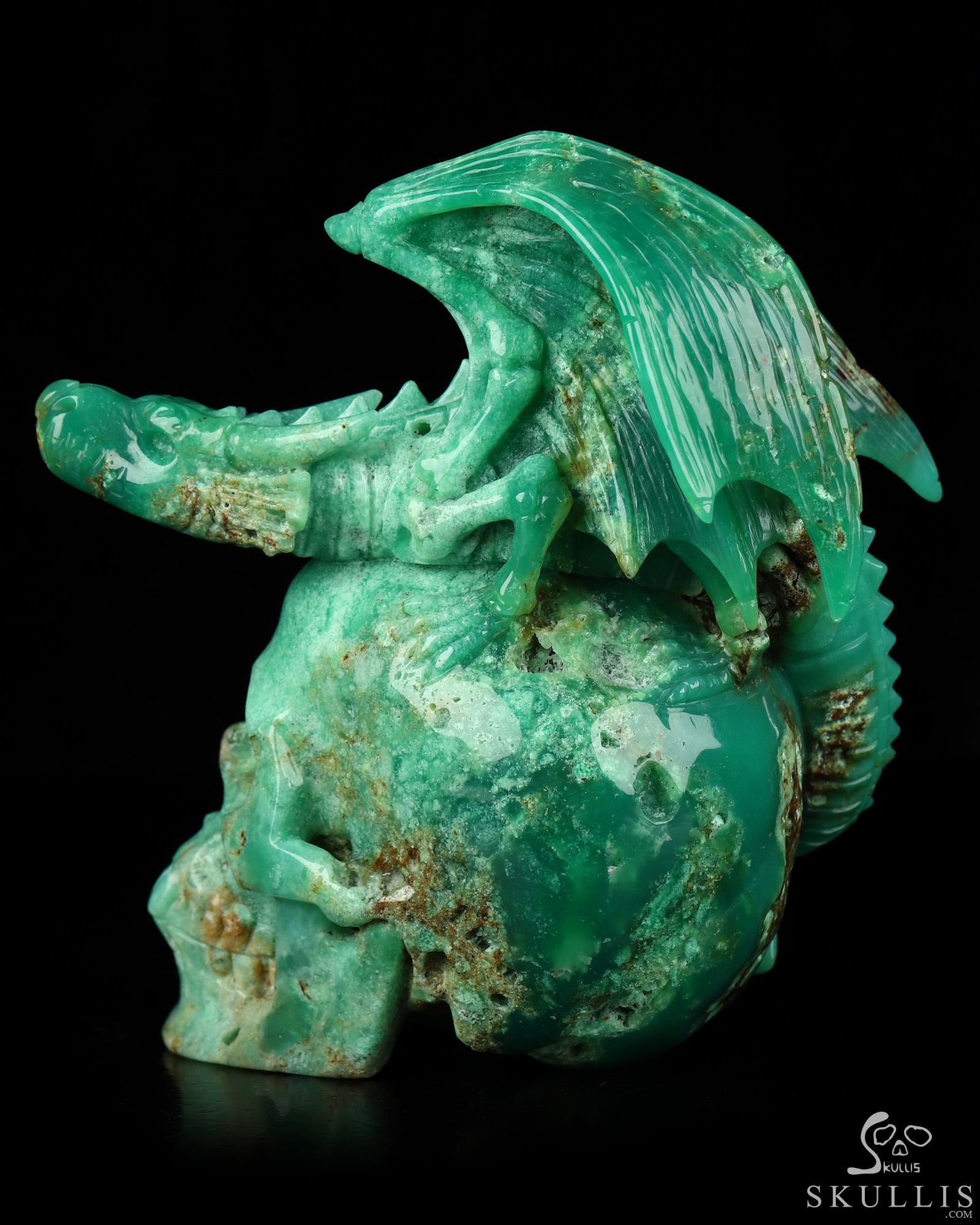 July 19, 2026 ACSAD (A Crystal Skull a Day) - Guarding What Remains - 5.0" Chrysoprase Hand Carved Crystal Skull Fine Art Sculpture, Crystal Healing July 19, 2026 ACSAD (A Crystal Skull a Day) - Guarding What Remains - 5.0" Chrysoprase Hand Carved Crystal Skull Fine Art Sculpture, Crystal Healing