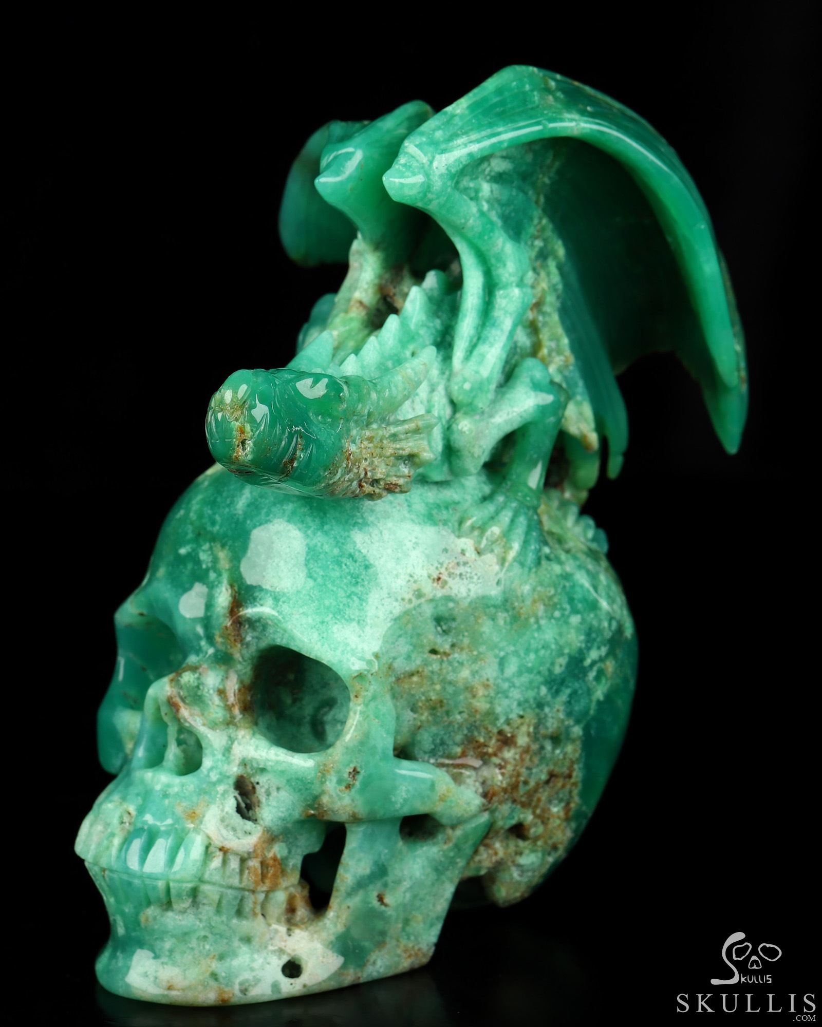 July 19, 2026 ACSAD (A Crystal Skull a Day) - Guarding What Remains - 5.0" Chrysoprase Hand Carved Crystal Skull Fine Art Sculpture, Crystal Healing July 19, 2026 ACSAD (A Crystal Skull a Day) - Guarding What Remains - 5.0" Chrysoprase Hand Carved Crystal Skull Fine Art Sculpture, Crystal Healing