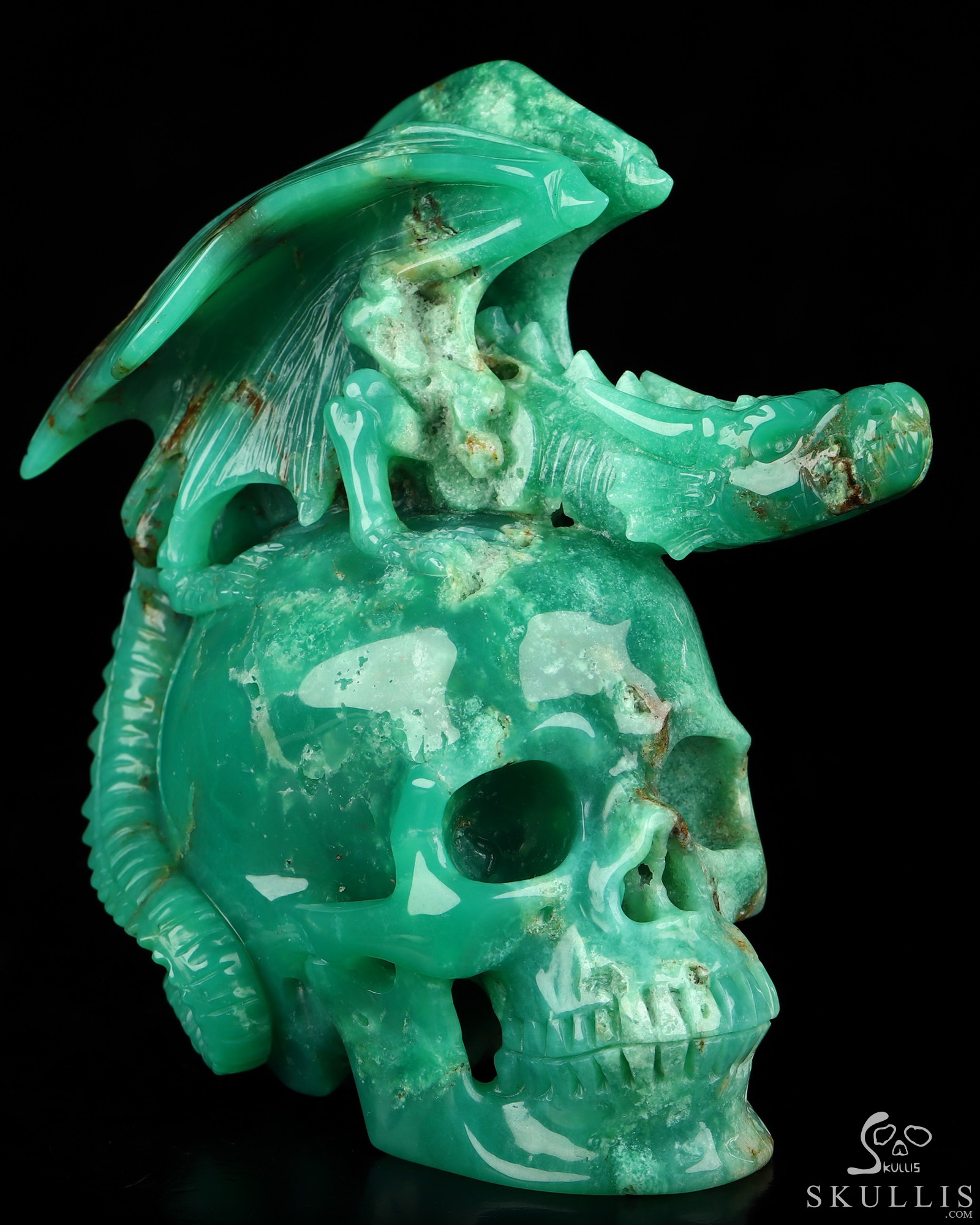 July 19, 2026 ACSAD (A Crystal Skull a Day) - Guarding What Remains - 5.0" Chrysoprase Hand Carved Crystal Skull Fine Art Sculpture, Crystal Healing July 19, 2026 ACSAD (A Crystal Skull a Day) - Guarding What Remains - 5.0" Chrysoprase Hand Carved Crystal Skull Fine Art Sculpture, Crystal Healing