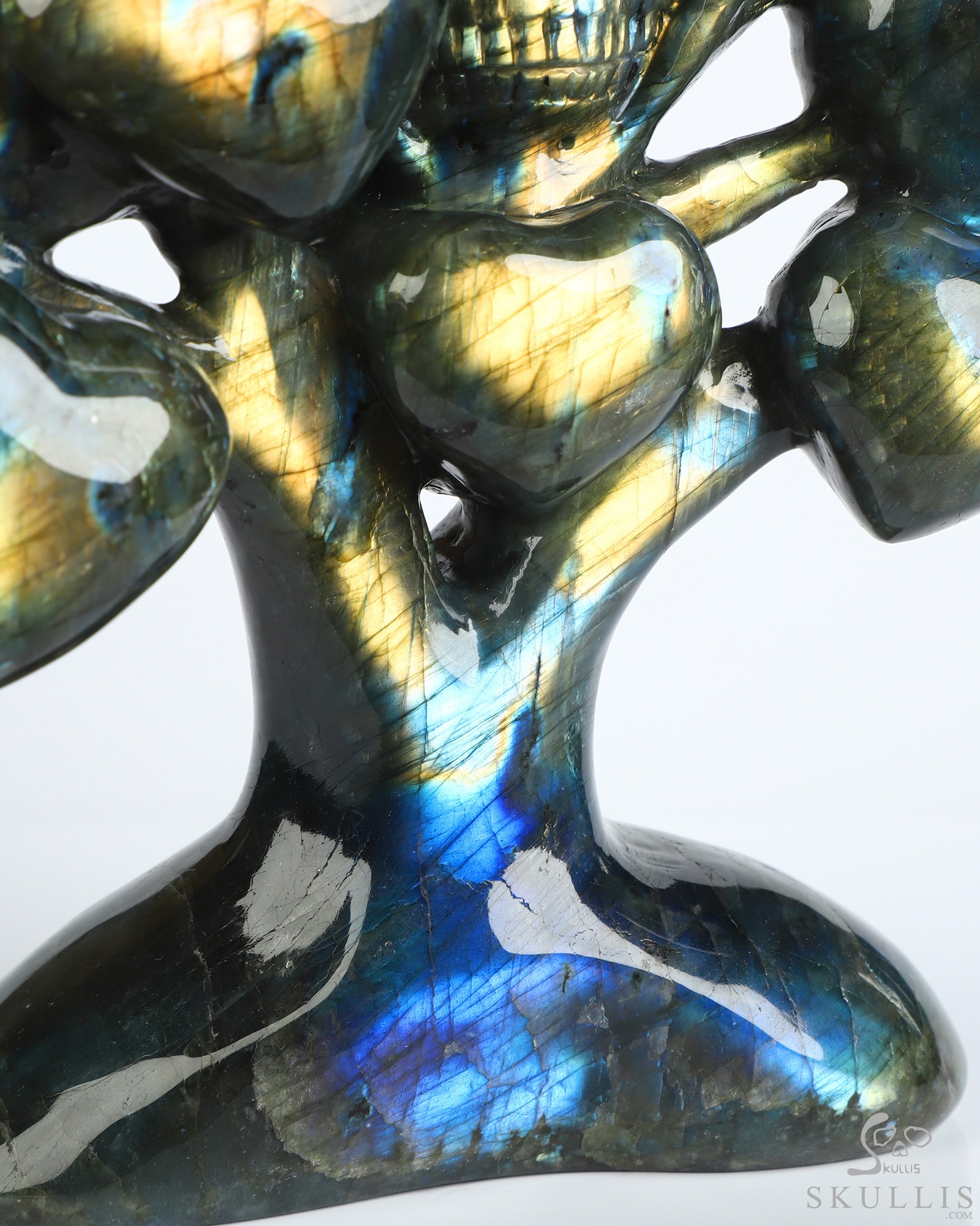 Aug 21, 2026 ACSAD (A Crystal Skull a Day) - Les Fleurs du Mal - 5.4" Labradorite Hand Carved Heart-Shaped Crystal Skull Fine Art Sculpture, Crystal Healing Aug 21, 2026 ACSAD (A Crystal Skull a Day) - Les Fleurs du Mal - 5.4" Labradorite Hand Carved Heart-Shaped Crystal Skull Fine Art Sculpture, Crystal Healing