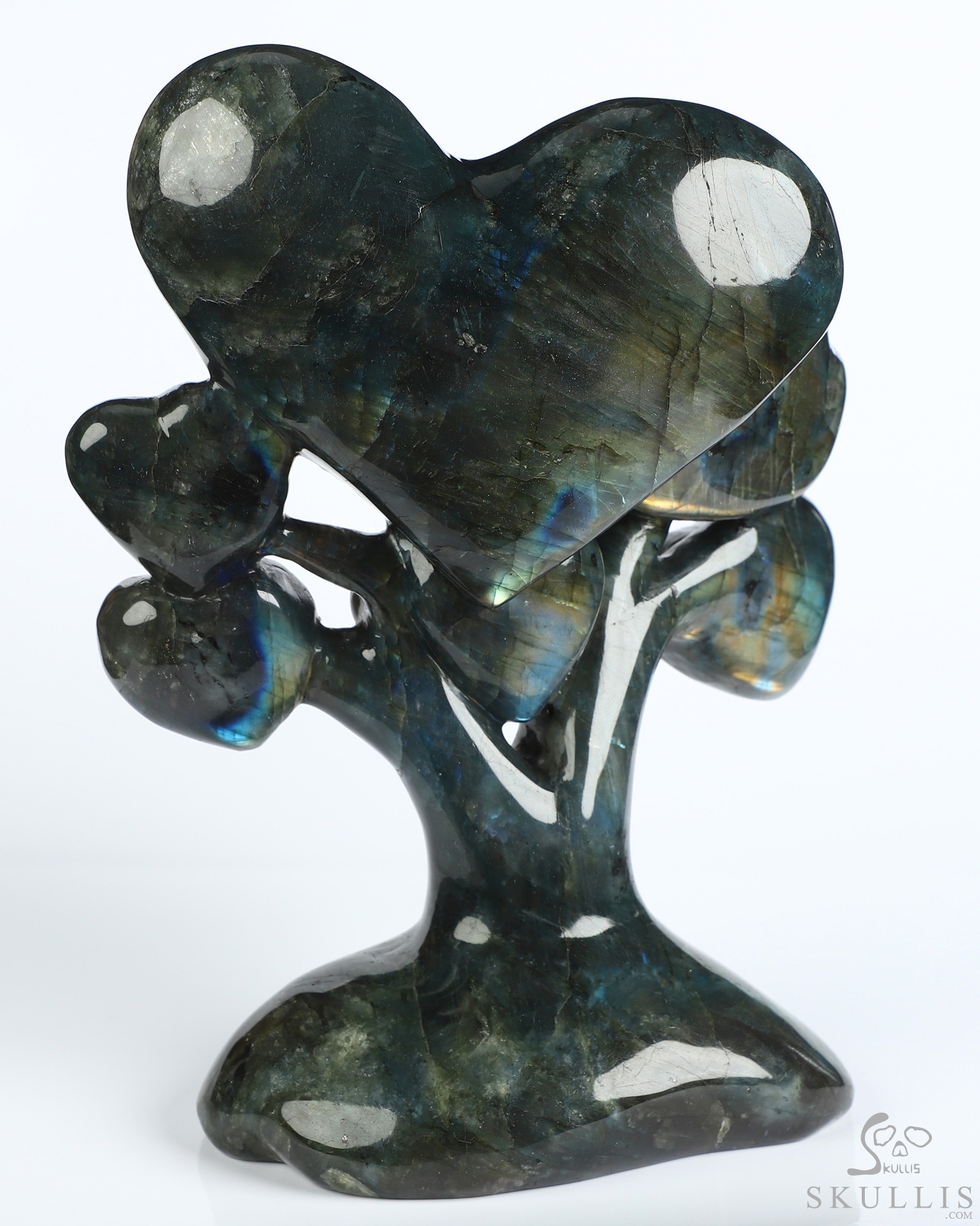 Aug 21, 2026 ACSAD (A Crystal Skull a Day) - Les Fleurs du Mal - 5.4" Labradorite Hand Carved Heart-Shaped Crystal Skull Fine Art Sculpture, Crystal Healing Aug 21, 2026 ACSAD (A Crystal Skull a Day) - Les Fleurs du Mal - 5.4" Labradorite Hand Carved Heart-Shaped Crystal Skull Fine Art Sculpture, Crystal Healing