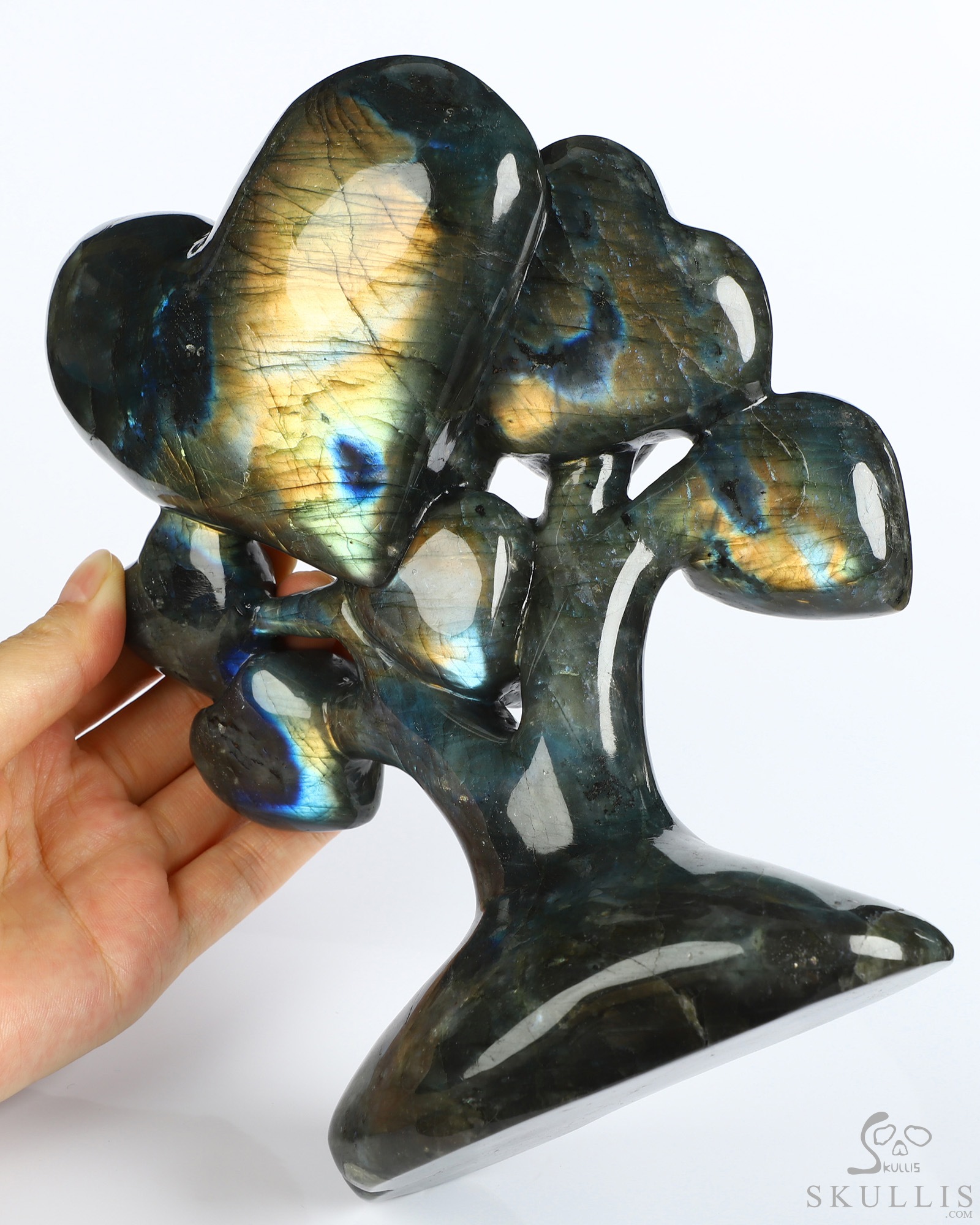 Aug 21, 2026 ACSAD (A Crystal Skull a Day) - Les Fleurs du Mal - 5.4" Labradorite Hand Carved Heart-Shaped Crystal Skull Fine Art Sculpture, Crystal Healing Aug 21, 2026 ACSAD (A Crystal Skull a Day) - Les Fleurs du Mal - 5.4" Labradorite Hand Carved Heart-Shaped Crystal Skull Fine Art Sculpture, Crystal Healing