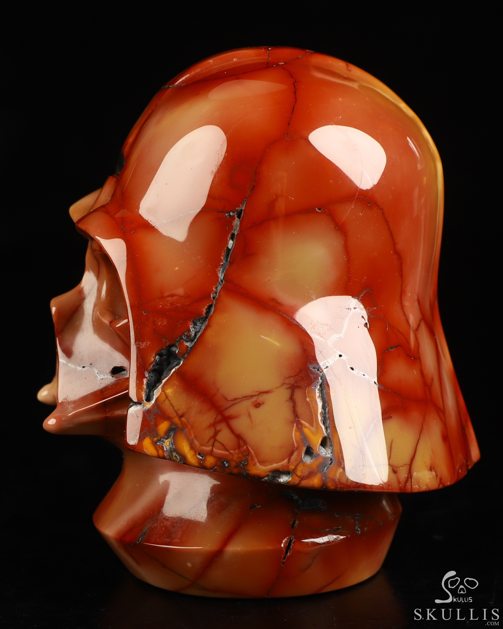 3.5" Mookaite Jasper Hand Carved Crystal Skull Fine Art Sculpture, Crystal Healing 3.5" Mookaite Jasper Hand Carved Crystal Skull Fine Art Sculpture, Crystal Healing