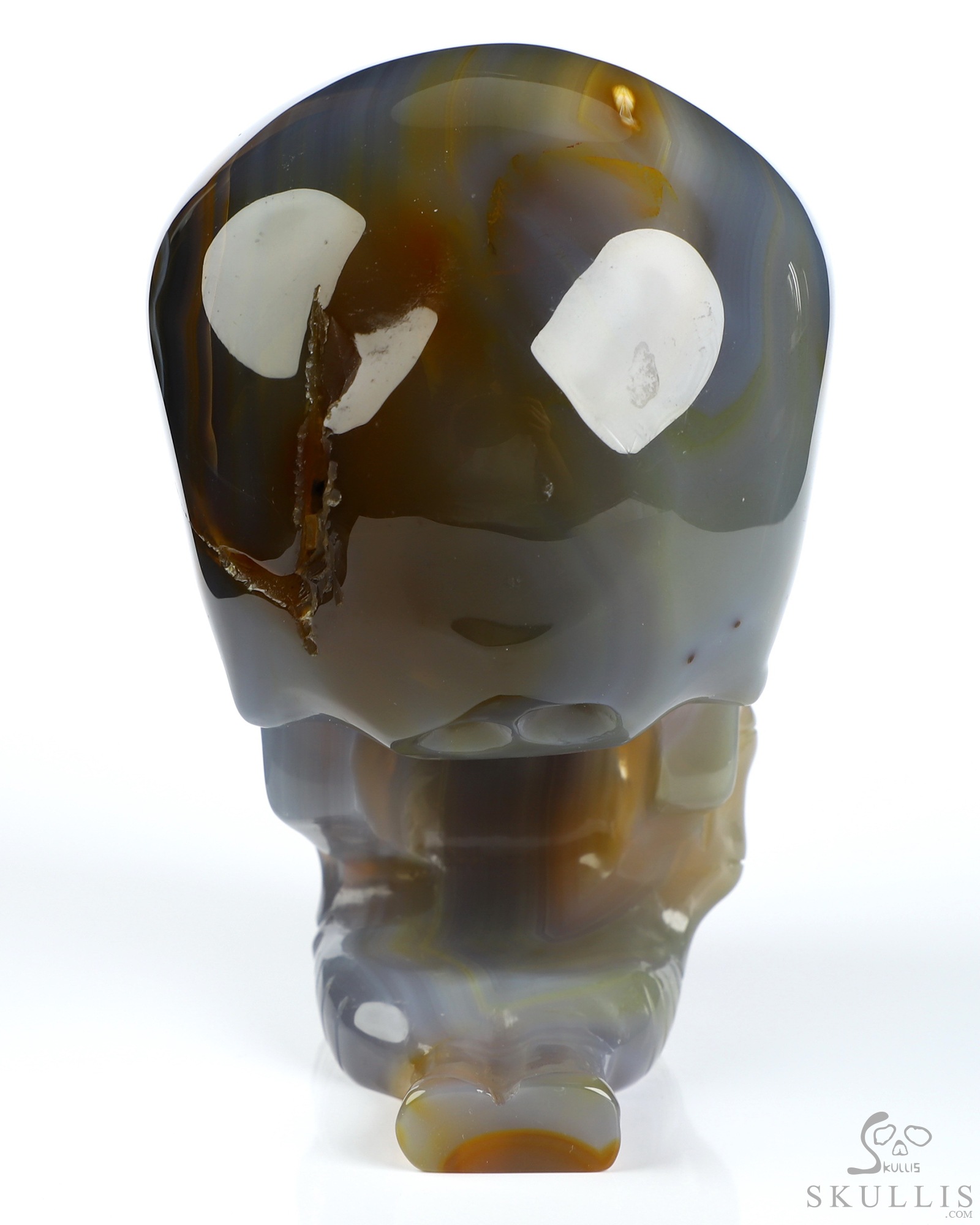 The Thinker---4.0" Premium Brazilian Agate Hand Carved Crystal Skull & Skeletal Hand Sculpture, Crystal Healing The Thinker---4.0" Premium Brazilian Agate Hand Carved Crystal Skull & Skeletal Hand Sculpture, Crystal Healing