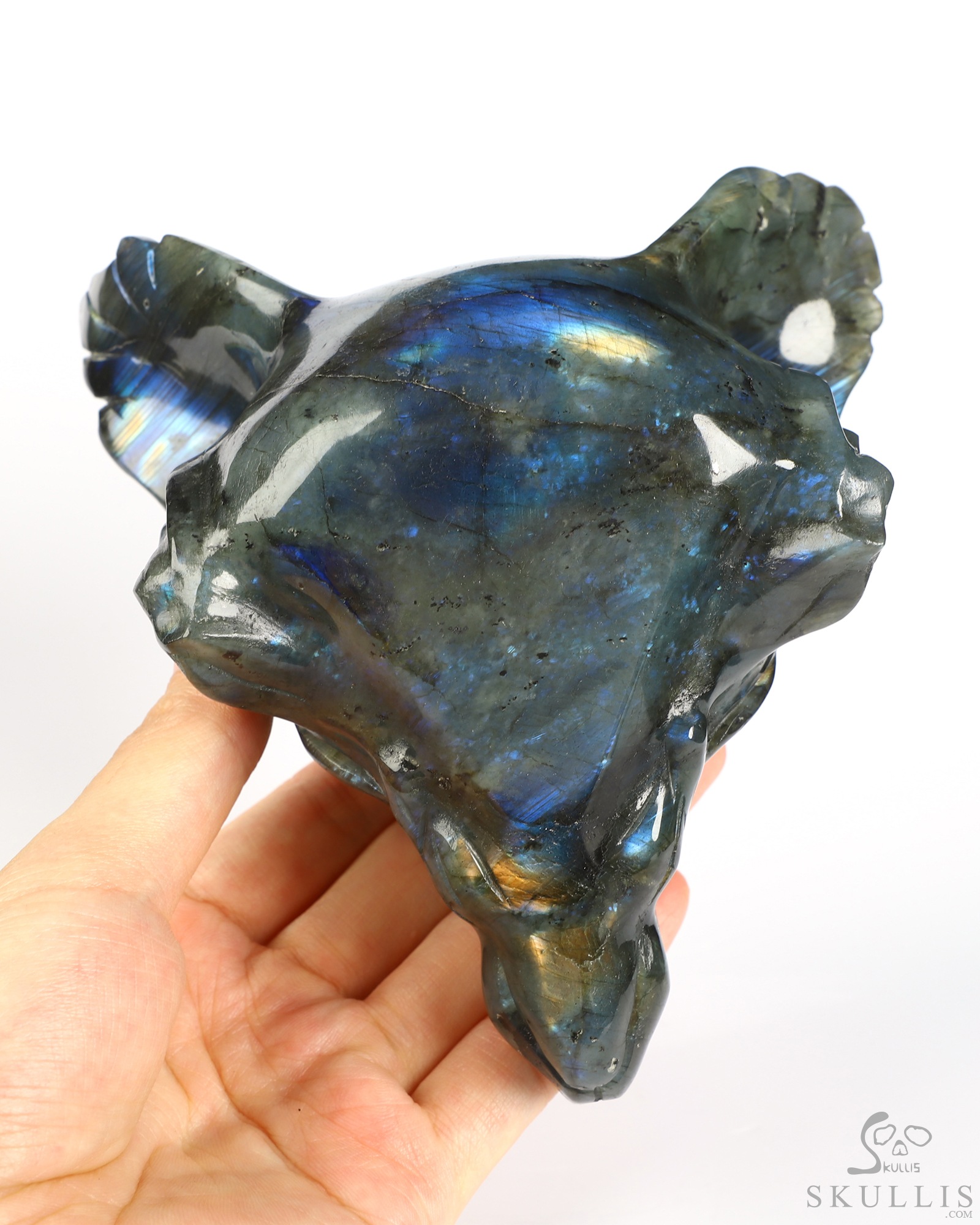 5.2" Labradorite Hand Carved Crystal Fox Fine Art Sculpture, Crystal Healing 5.2" Labradorite Hand Carved Crystal Fox Fine Art Sculpture, Crystal Healing
