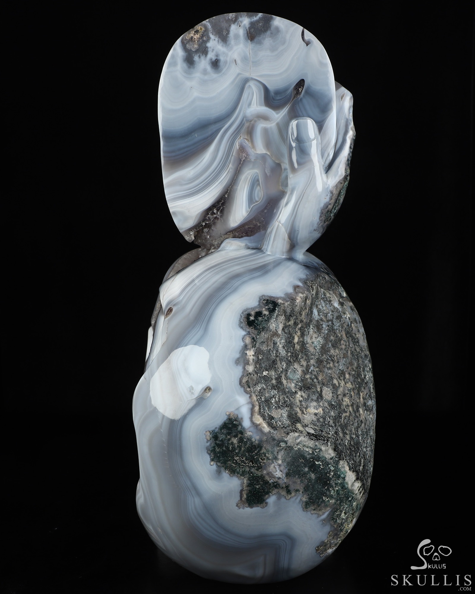 Aug 2, 2026 ACSAD (A Crystal Skull a Day) - Gaze from the Abyss - 14.2" Carved Agate Amethyst Geode Half-face With A Labradorite eye on Crystal Skull Fine Art Sculpture, Crystal Healing Aug 2, 2026 ACSAD (A Crystal Skull a Day) - Gaze from the Abyss - 14.2" Carved Agate Amethyst Geode Half-face With A Labradorite eye on Crystal Skull Fine Art Sculpture, Crystal Healing
