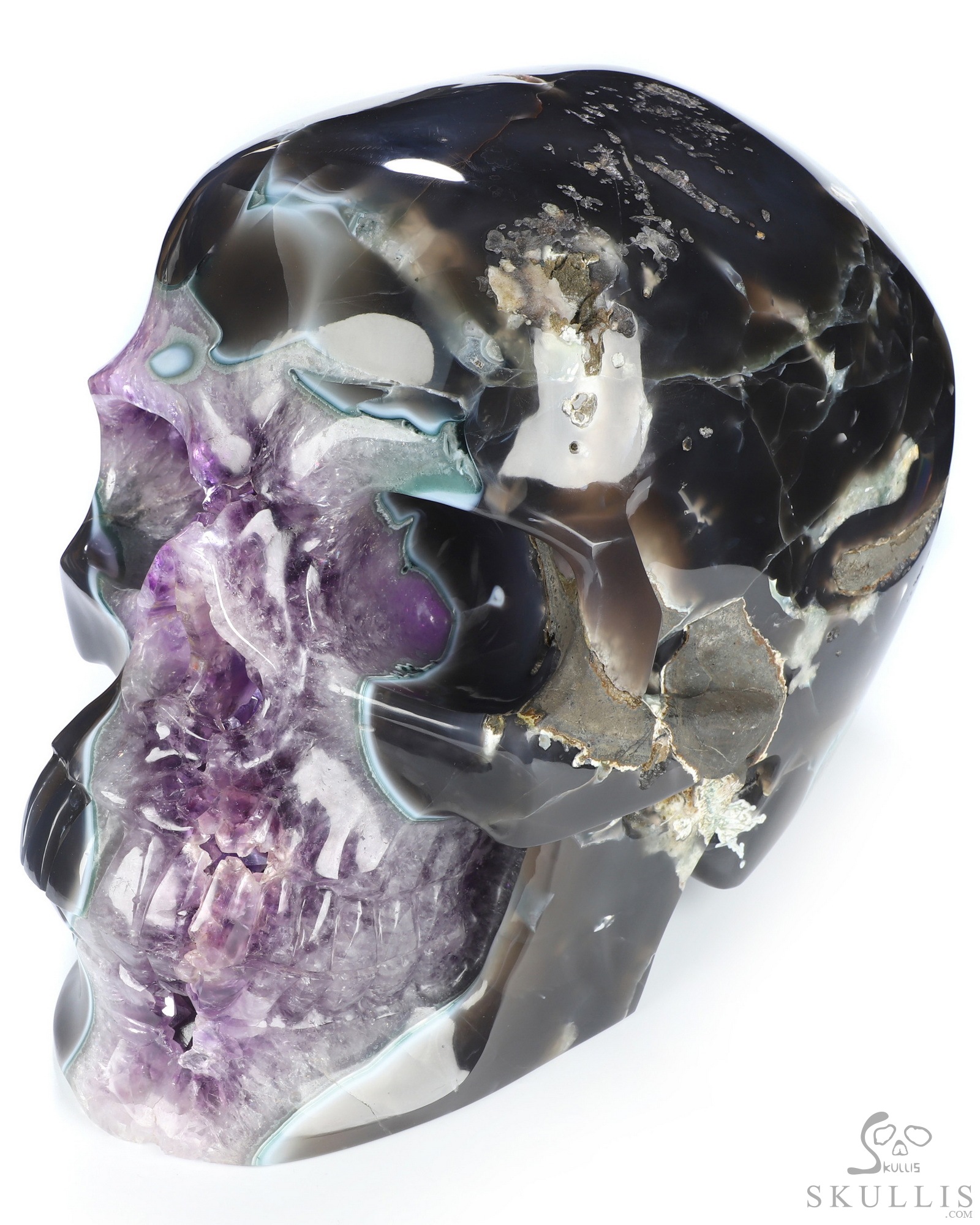 Oct 23, 2026 ACSAD (A Crystal Skull a Day) - The Universe Having an Idea - 73.3 LB Titan 15.7" Agate Amethyst Geode Hand Carved Crystal Skull, Super Realistic, Crystal Healing Oct 23, 2026 ACSAD (A Crystal Skull a Day) - The Universe Having an Idea - 73.3 LB Titan 15.7" Agate Amethyst Geode Hand Carved Crystal Skull, Super Realistic, Crystal Healing