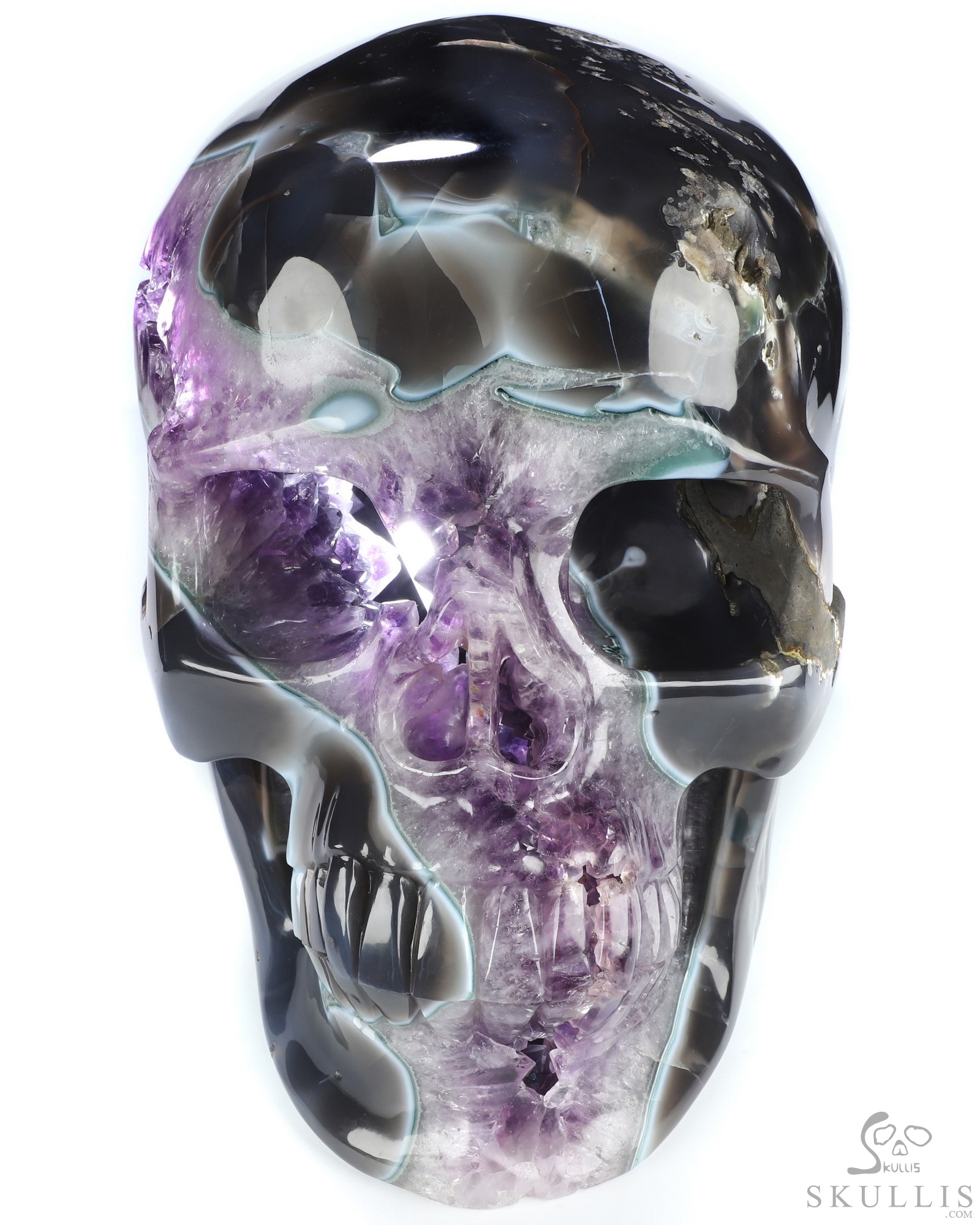 Oct 23, 2026 ACSAD (A Crystal Skull a Day) - The Universe Having an Idea - 73.3 LB Titan 15.7" Agate Amethyst Geode Hand Carved Crystal Skull, Super Realistic, Crystal Healing Oct 23, 2026 ACSAD (A Crystal Skull a Day) - The Universe Having an Idea - 73.3 LB Titan 15.7" Agate Amethyst Geode Hand Carved Crystal Skull, Super Realistic, Crystal Healing