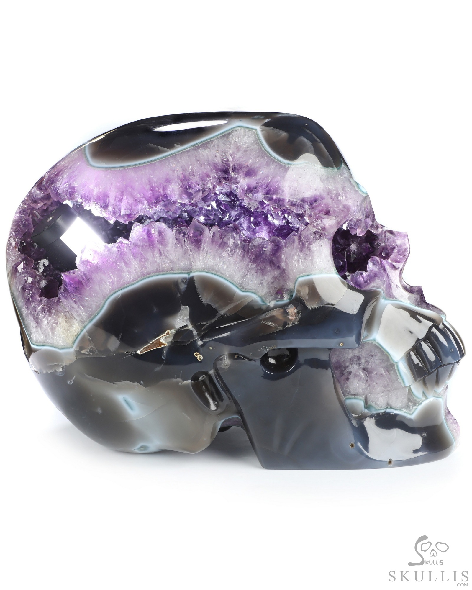 Oct 23, 2026 ACSAD (A Crystal Skull a Day) - The Universe Having an Idea - 73.3 LB Titan 15.7" Agate Amethyst Geode Hand Carved Crystal Skull, Super Realistic, Crystal Healing Oct 23, 2026 ACSAD (A Crystal Skull a Day) - The Universe Having an Idea - 73.3 LB Titan 15.7" Agate Amethyst Geode Hand Carved Crystal Skull, Super Realistic, Crystal Healing