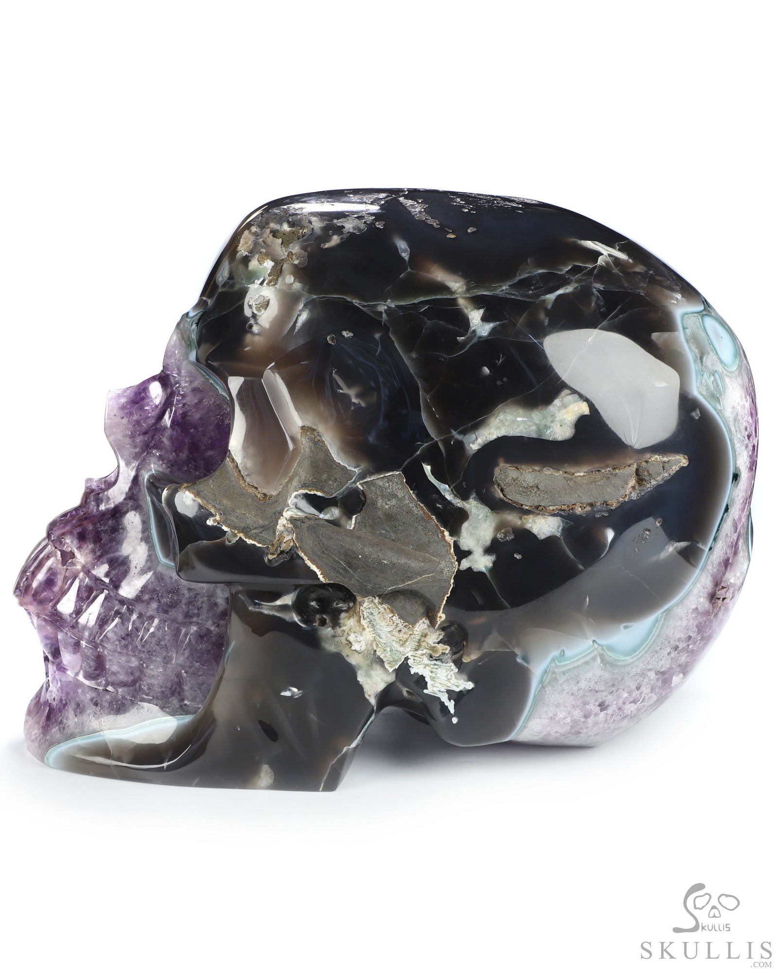 Oct 23, 2026 ACSAD (A Crystal Skull a Day) - The Universe Having an Idea - 73.3 LB Titan 15.7" Agate Amethyst Geode Hand Carved Crystal Skull, Super Realistic, Crystal Healing Oct 23, 2026 ACSAD (A Crystal Skull a Day) - The Universe Having an Idea - 73.3 LB Titan 15.7" Agate Amethyst Geode Hand Carved Crystal Skull, Super Realistic, Crystal Healing