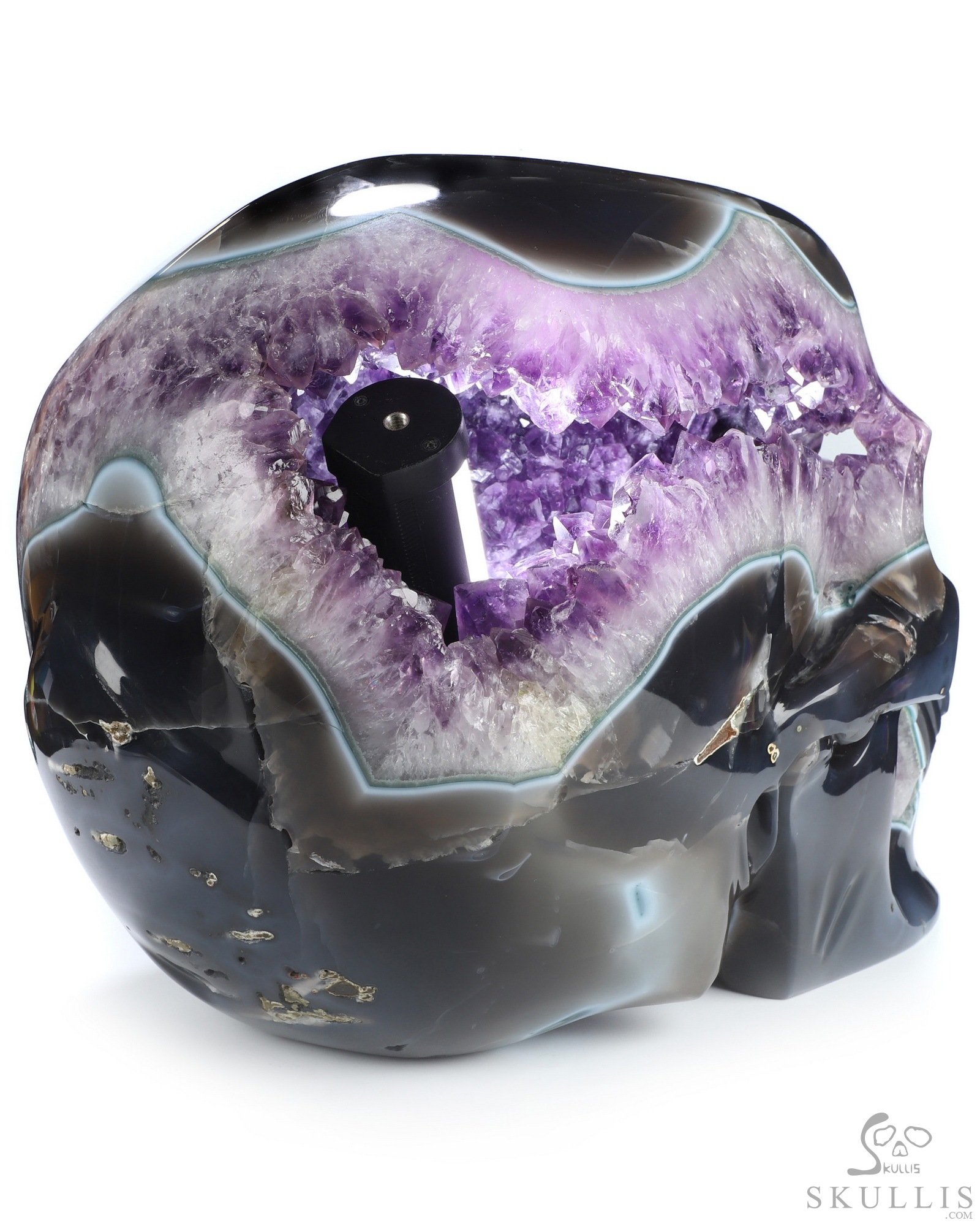 Oct 23, 2026 ACSAD (A Crystal Skull a Day) - The Universe Having an Idea - 73.3 LB Titan 15.7" Agate Amethyst Geode Hand Carved Crystal Skull, Super Realistic, Crystal Healing Oct 23, 2026 ACSAD (A Crystal Skull a Day) - The Universe Having an Idea - 73.3 LB Titan 15.7" Agate Amethyst Geode Hand Carved Crystal Skull, Super Realistic, Crystal Healing