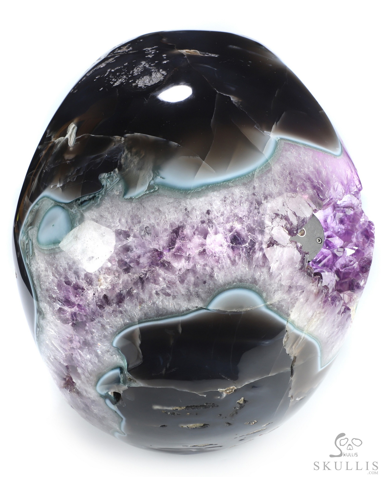Oct 23, 2026 ACSAD (A Crystal Skull a Day) - The Universe Having an Idea - 73.3 LB Titan 15.7" Agate Amethyst Geode Hand Carved Crystal Skull, Super Realistic, Crystal Healing Oct 23, 2026 ACSAD (A Crystal Skull a Day) - The Universe Having an Idea - 73.3 LB Titan 15.7" Agate Amethyst Geode Hand Carved Crystal Skull, Super Realistic, Crystal Healing