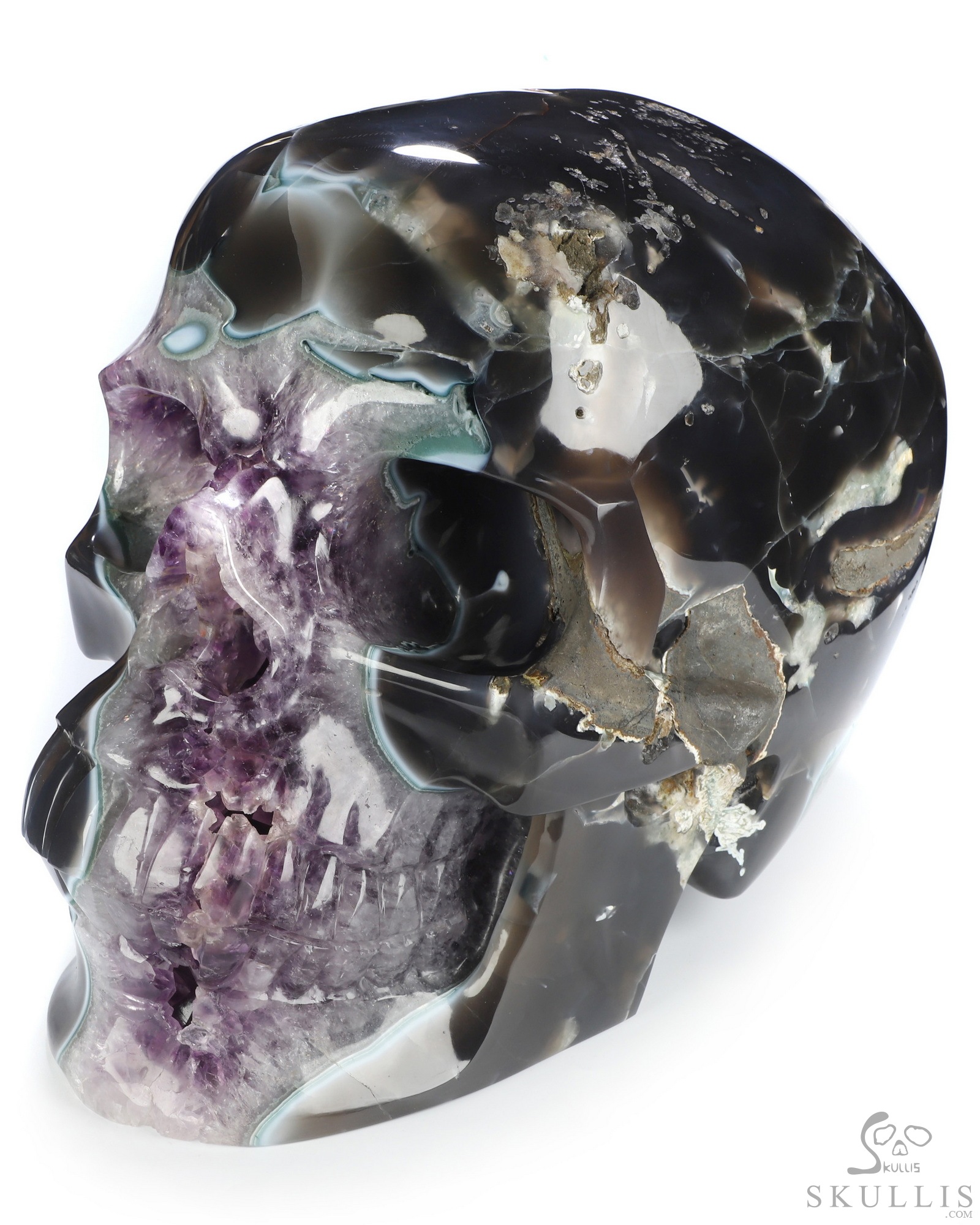 Oct 23, 2026 ACSAD (A Crystal Skull a Day) - The Universe Having an Idea - 73.3 LB Titan 15.7" Agate Amethyst Geode Hand Carved Crystal Skull, Super Realistic, Crystal Healing Oct 23, 2026 ACSAD (A Crystal Skull a Day) - The Universe Having an Idea - 73.3 LB Titan 15.7" Agate Amethyst Geode Hand Carved Crystal Skull, Super Realistic, Crystal Healing