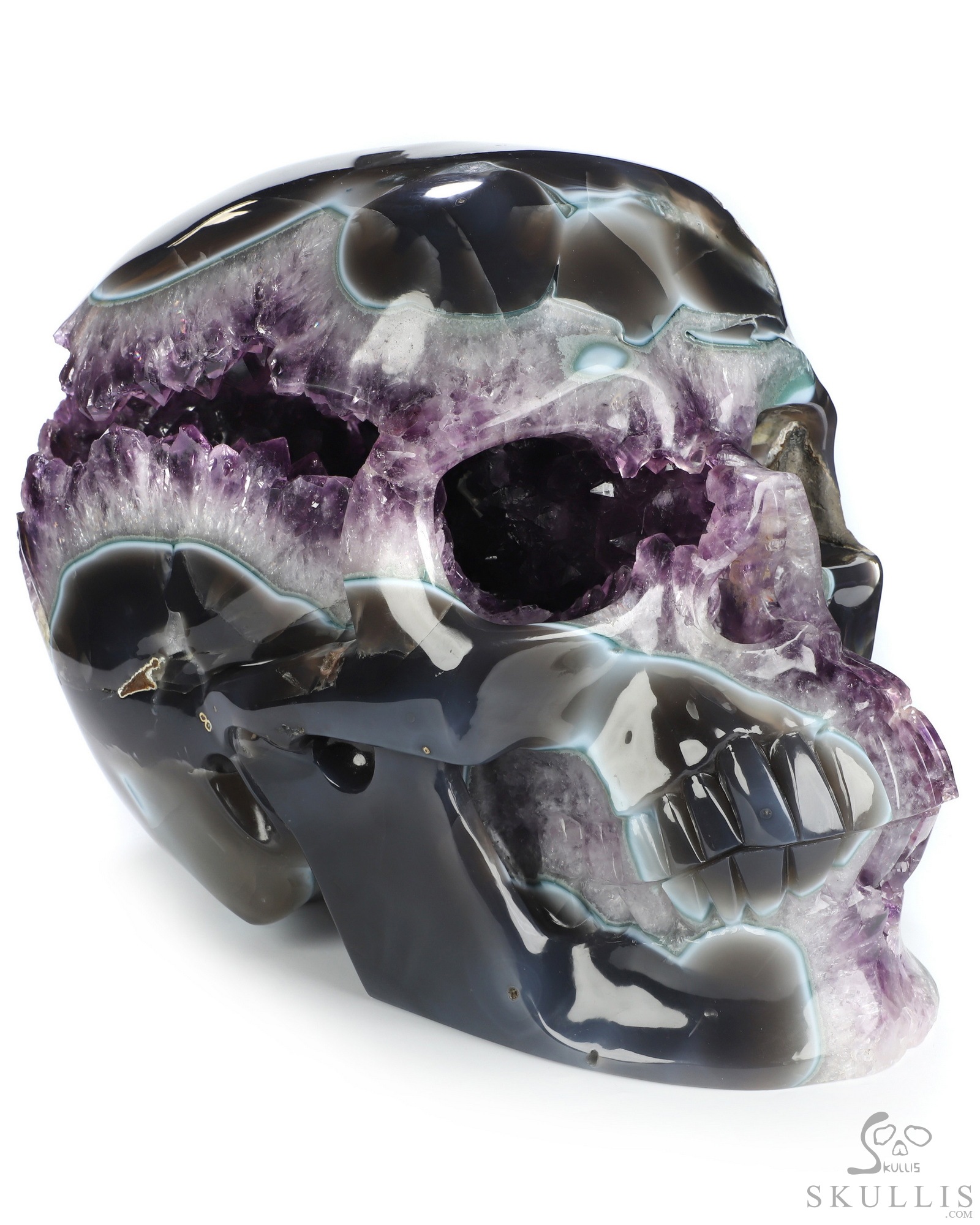Oct 23, 2026 ACSAD (A Crystal Skull a Day) - The Universe Having an Idea - 73.3 LB Titan 15.7" Agate Amethyst Geode Hand Carved Crystal Skull, Super Realistic, Crystal Healing Oct 23, 2026 ACSAD (A Crystal Skull a Day) - The Universe Having an Idea - 73.3 LB Titan 15.7" Agate Amethyst Geode Hand Carved Crystal Skull, Super Realistic, Crystal Healing