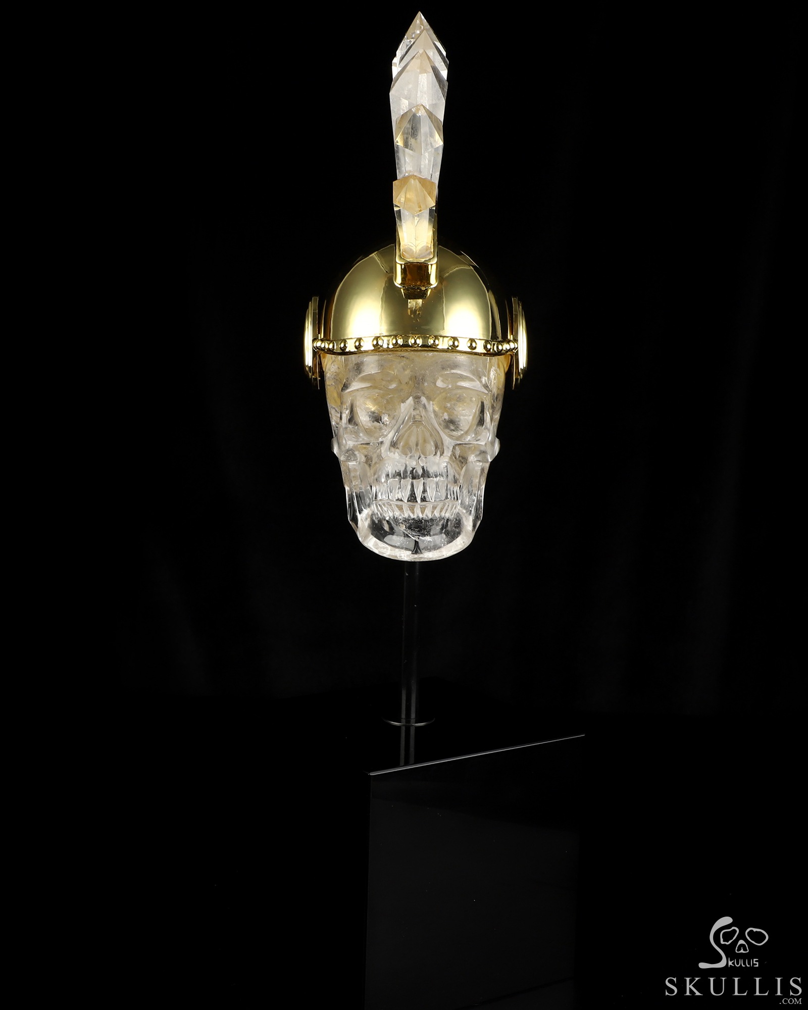 7.1" Quartz Rock Crystal Hand Carved Punk Crystal Skull Sculpture, Crystal Healing 7.1" Quartz Rock Crystal Hand Carved Punk Crystal Skull Sculpture, Crystal Healing