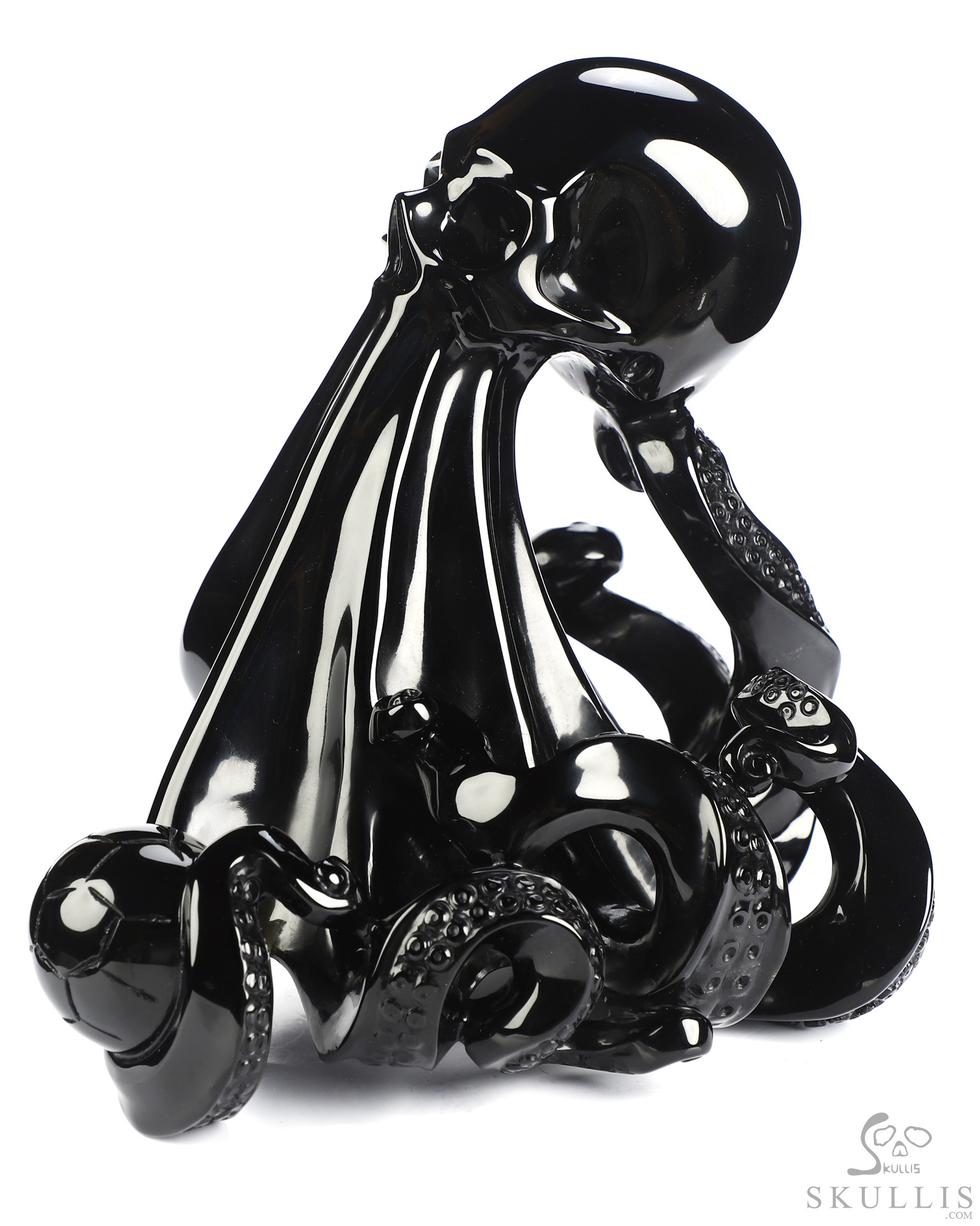 July 17, 2026 ACSAD (A Crystal Skull a Day) - The Blue Sharks' Wave - 6.9" Black Obsidian Carved Octopus Crystal Skull Fine Art Sculpture, Crystal Healing July 17, 2026 ACSAD (A Crystal Skull a Day) - The Blue Sharks' Wave - 6.9" Black Obsidian Carved Octopus Crystal Skull Fine Art Sculpture, Crystal Healing