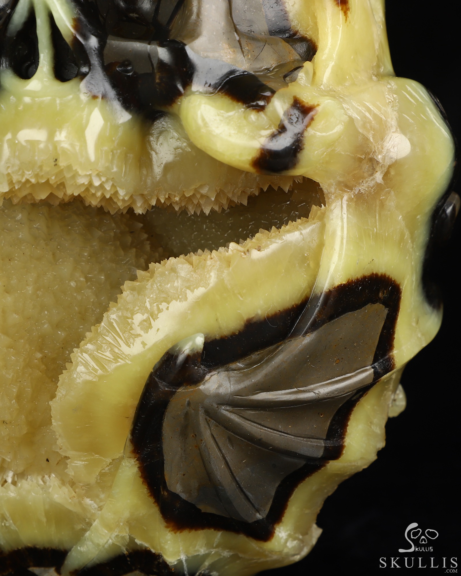 7.6" Dragon Septarian Stone Geode Hand Carved Crystal Skull Fine Art Sculpture, Crystal Healing 7.6" Dragon Septarian Stone Geode Hand Carved Crystal Skull Fine Art Sculpture, Crystal Healing