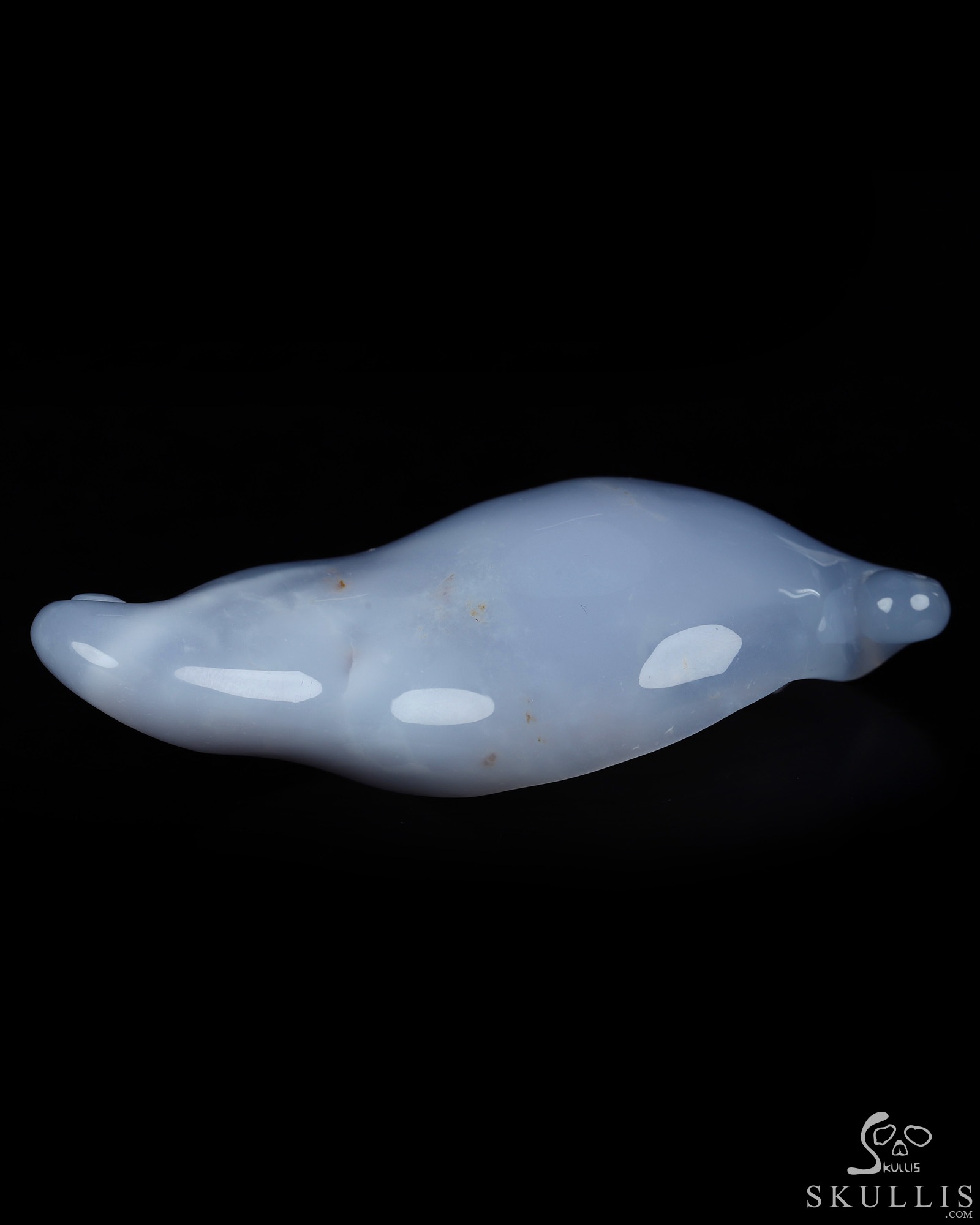 3.5" Blue Chalcedony Hand Carved Crystal Skull 3.5" Blue Chalcedony Hand Carved Crystal Skull