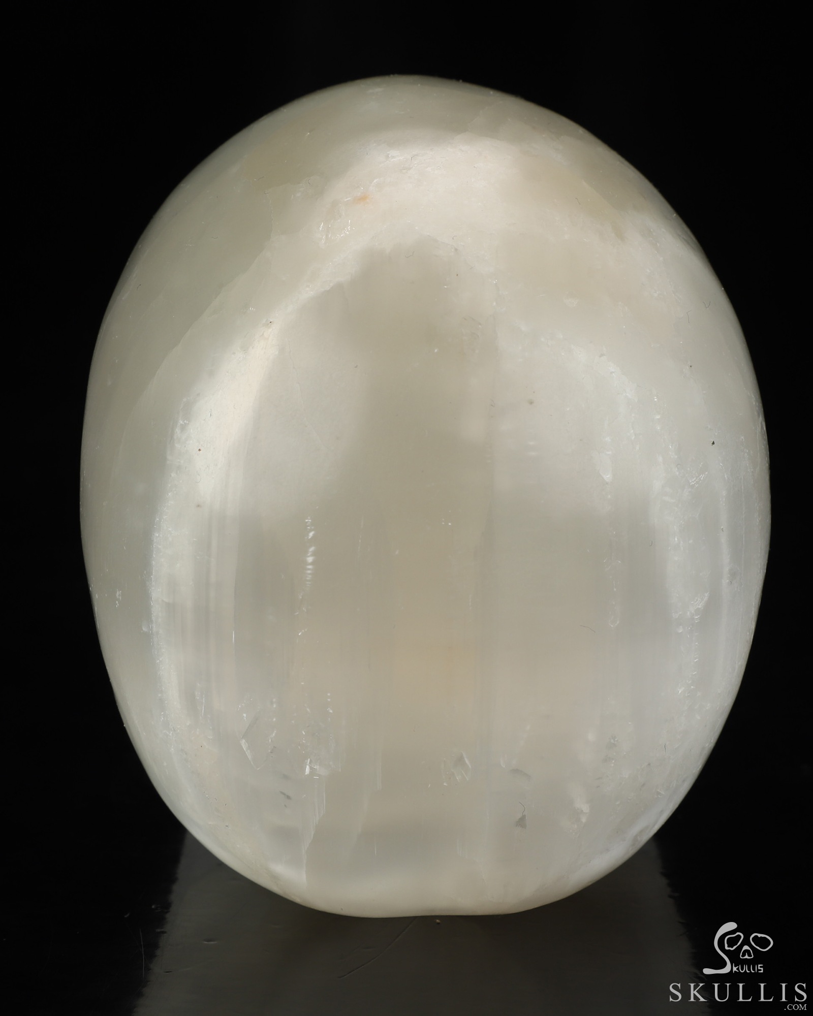 5.0" Selenite Hand Carved Crystal Skull, Realistic, Crystal Healing 5.0" Selenite Hand Carved Crystal Skull, Realistic, Crystal Healing