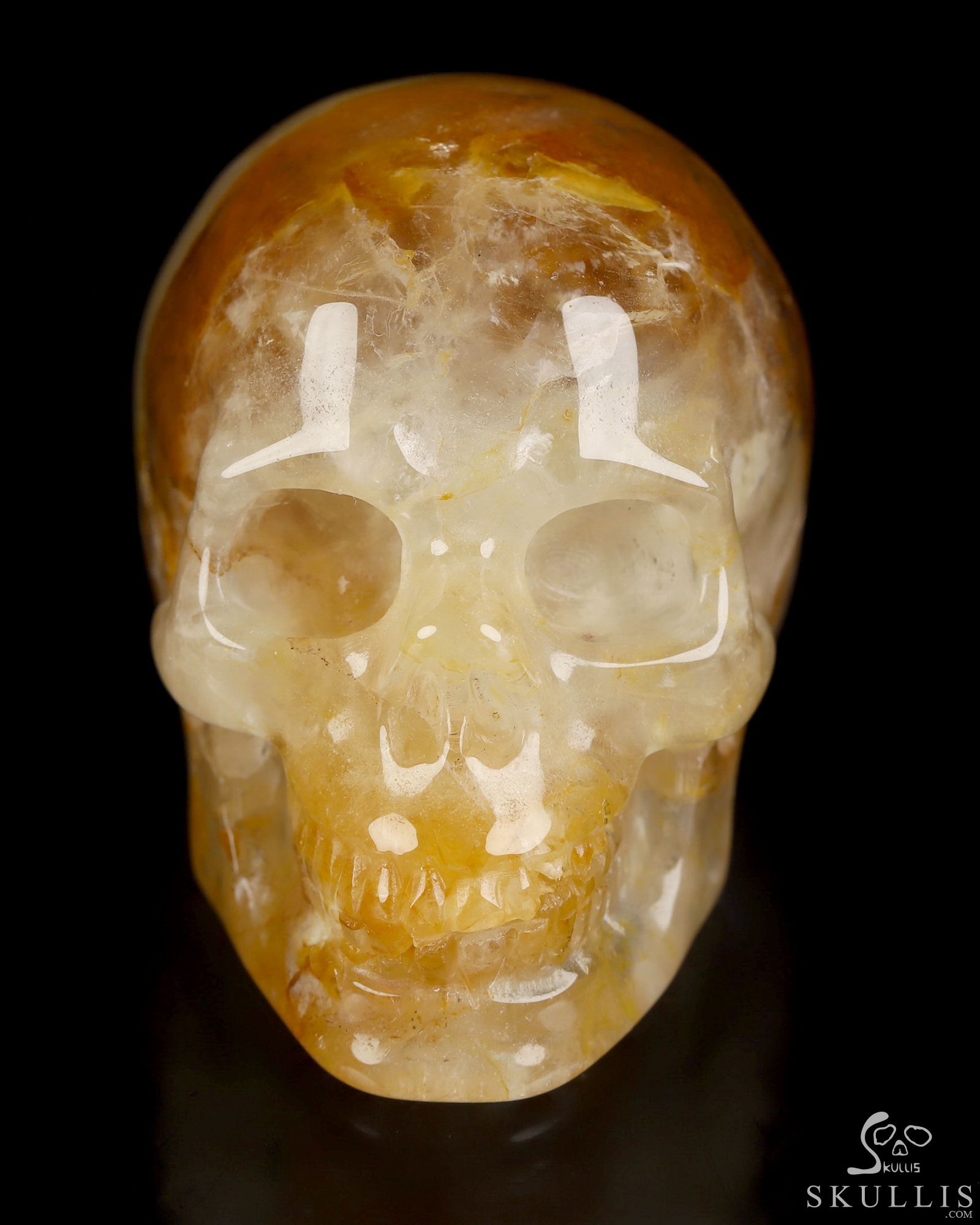 2.0" Golden Healer Quartz Hand Carved Crystal Skull, Realistic, Crystal Healing 2.0" Golden Healer Quartz Hand Carved Crystal Skull, Realistic, Crystal Healing