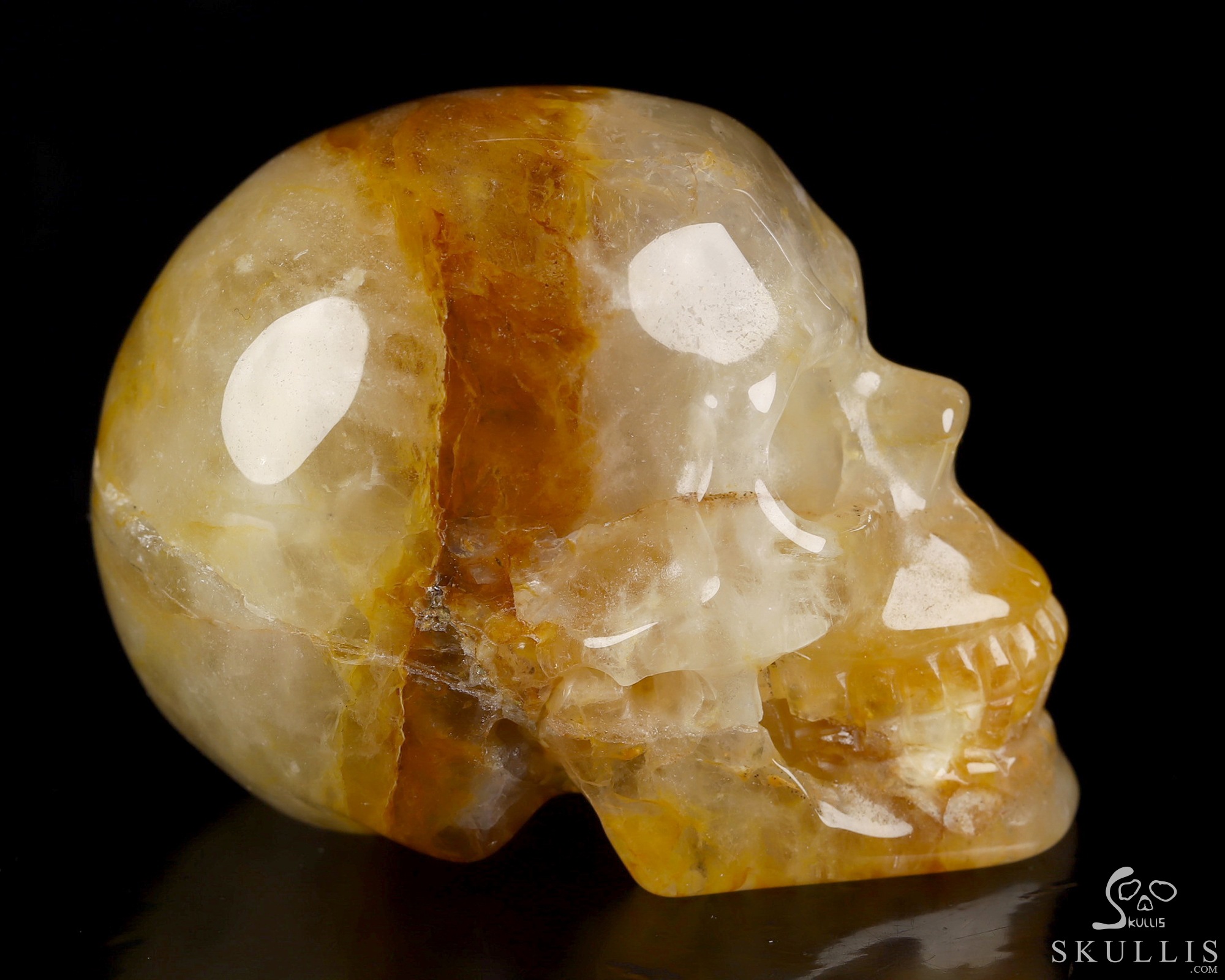 2.0" Golden Healer Quartz Hand Carved Crystal Skull, Realistic, Crystal Healing 2.0" Golden Healer Quartz Hand Carved Crystal Skull, Realistic, Crystal Healing