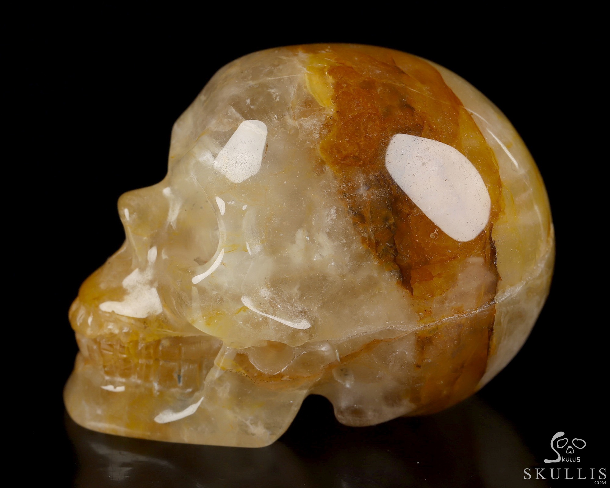 2.0" Golden Healer Quartz Hand Carved Crystal Skull, Realistic, Crystal Healing 2.0" Golden Healer Quartz Hand Carved Crystal Skull, Realistic, Crystal Healing