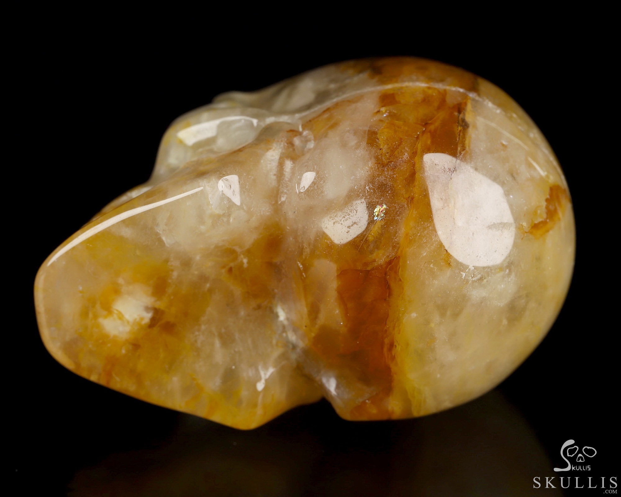 2.0" Golden Healer Quartz Hand Carved Crystal Skull, Realistic, Crystal Healing 2.0" Golden Healer Quartz Hand Carved Crystal Skull, Realistic, Crystal Healing