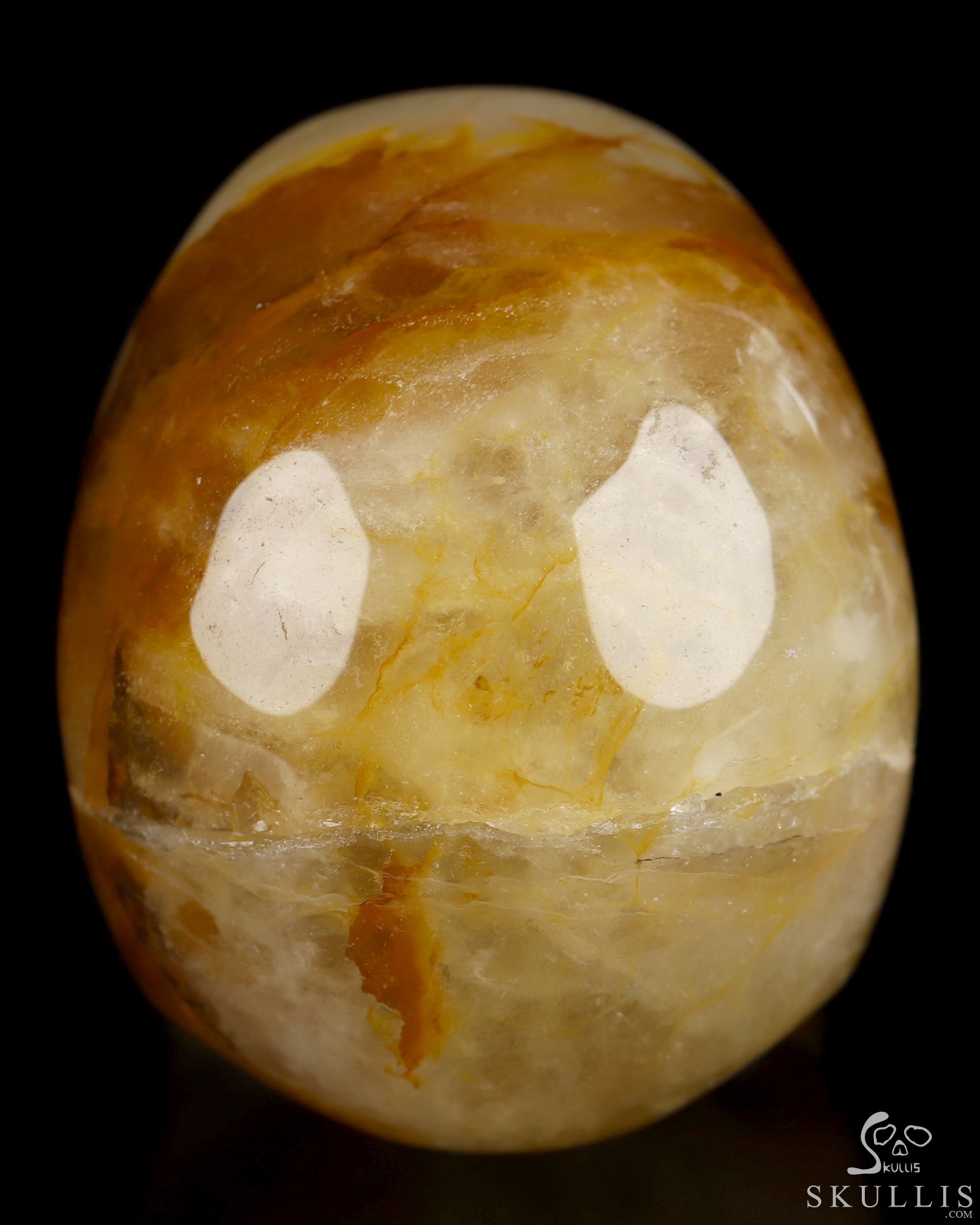 2.0" Golden Healer Quartz Hand Carved Crystal Skull, Realistic, Crystal Healing 2.0" Golden Healer Quartz Hand Carved Crystal Skull, Realistic, Crystal Healing