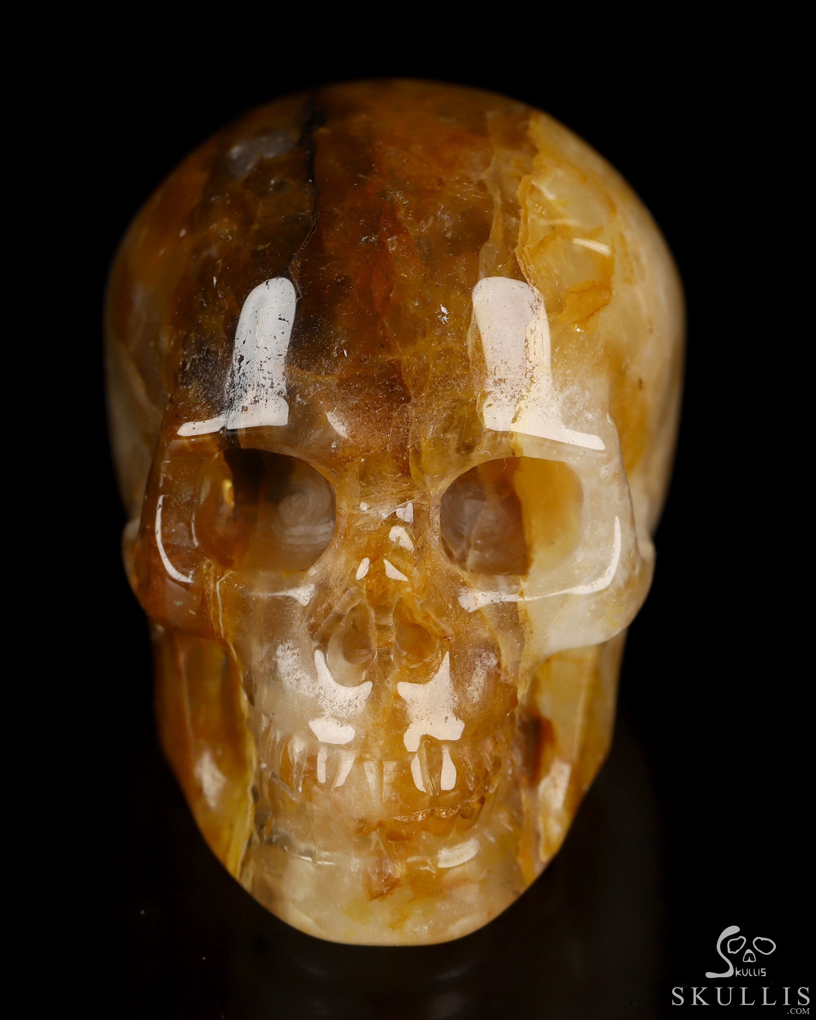 2.0" Golden Healer Quartz Hand Carved Crystal Skull, Realistic, Crystal Healing 2.0" Golden Healer Quartz Hand Carved Crystal Skull, Realistic, Crystal Healing